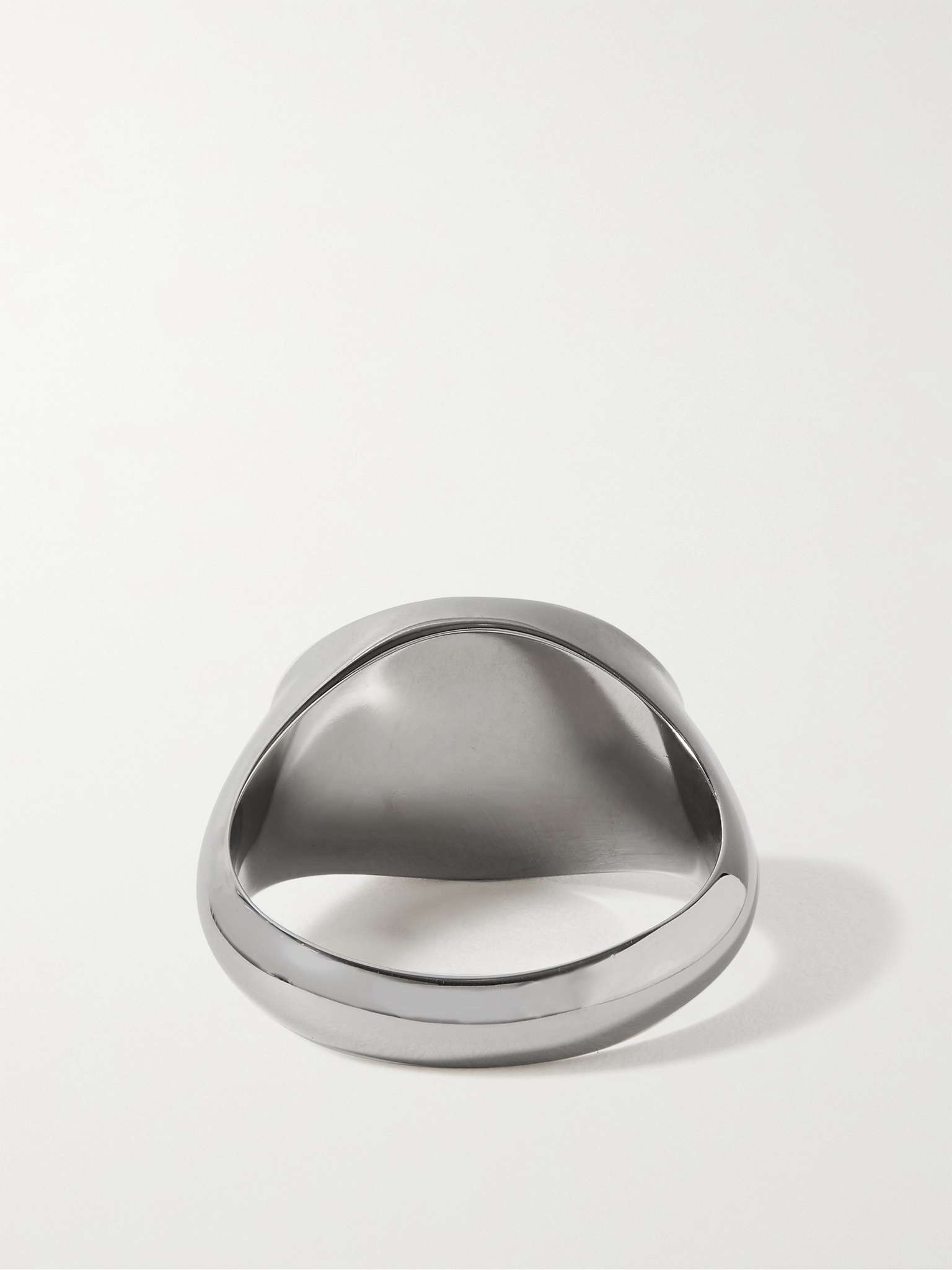 Logo-Engraved Silver-Tone Ring - 3