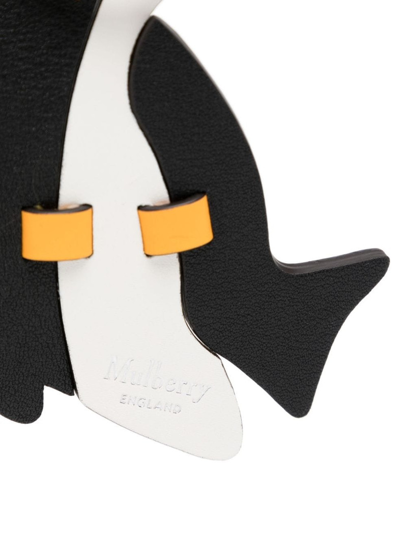 Mulberry angel-fish panelled leather keyring outlook