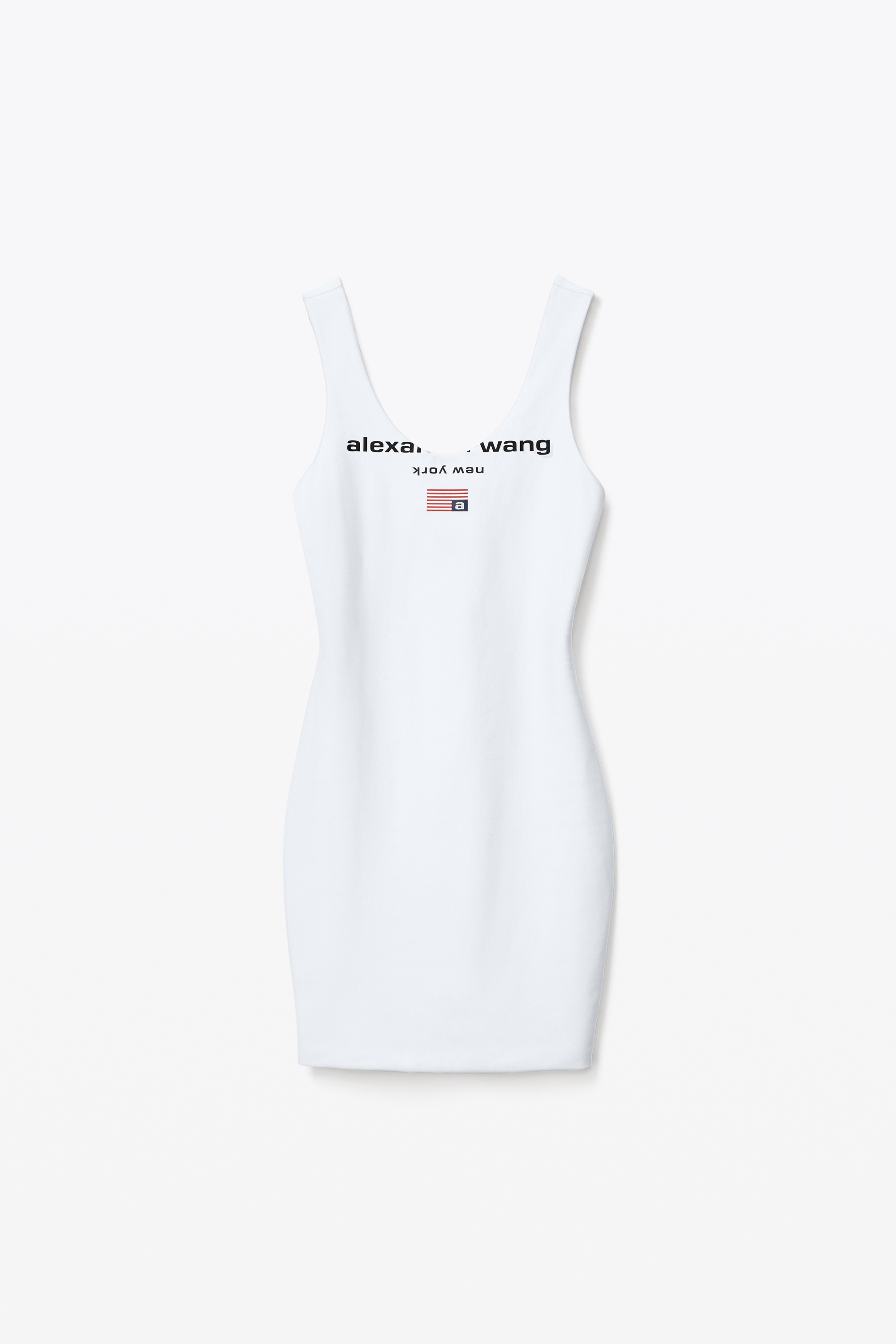 FITTED LOGO TANK DRESS IN ACTIVE STRETCH - 1