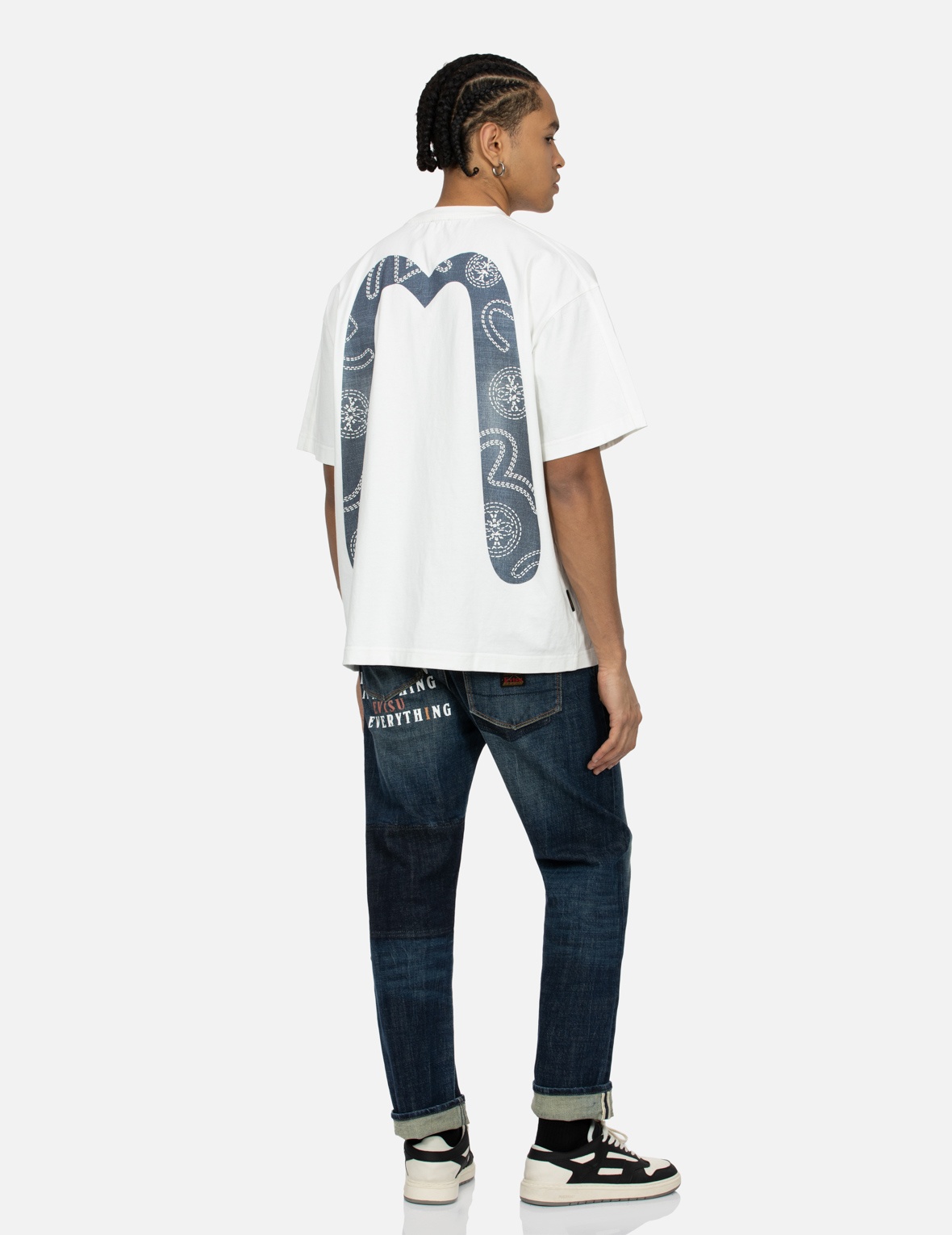 FOAM LINE KAMON AND SEAGULL DAICOCK PRINT LOOSE FIT T-SHIRT - 3