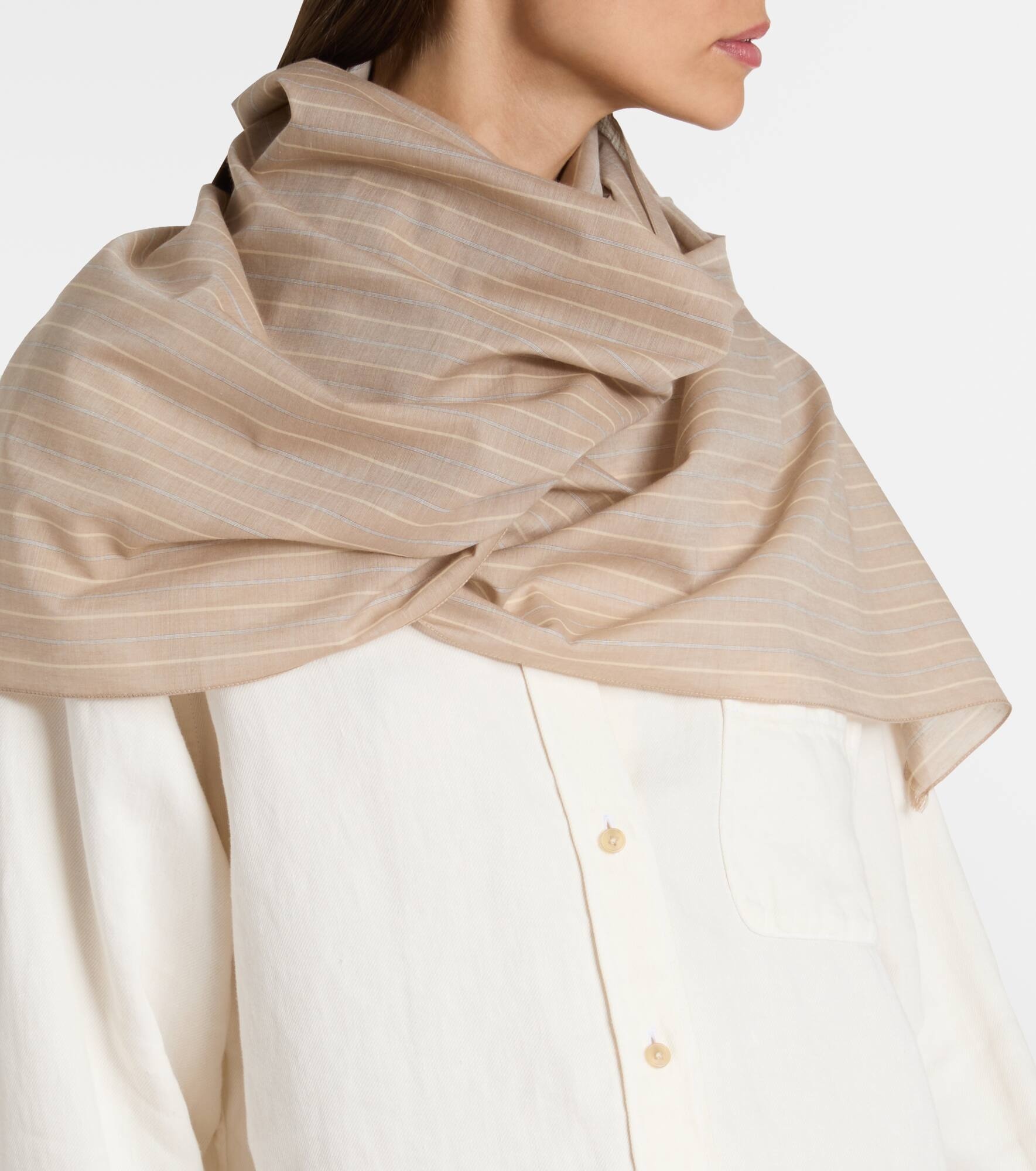 Guel striped cotton scarf - 3