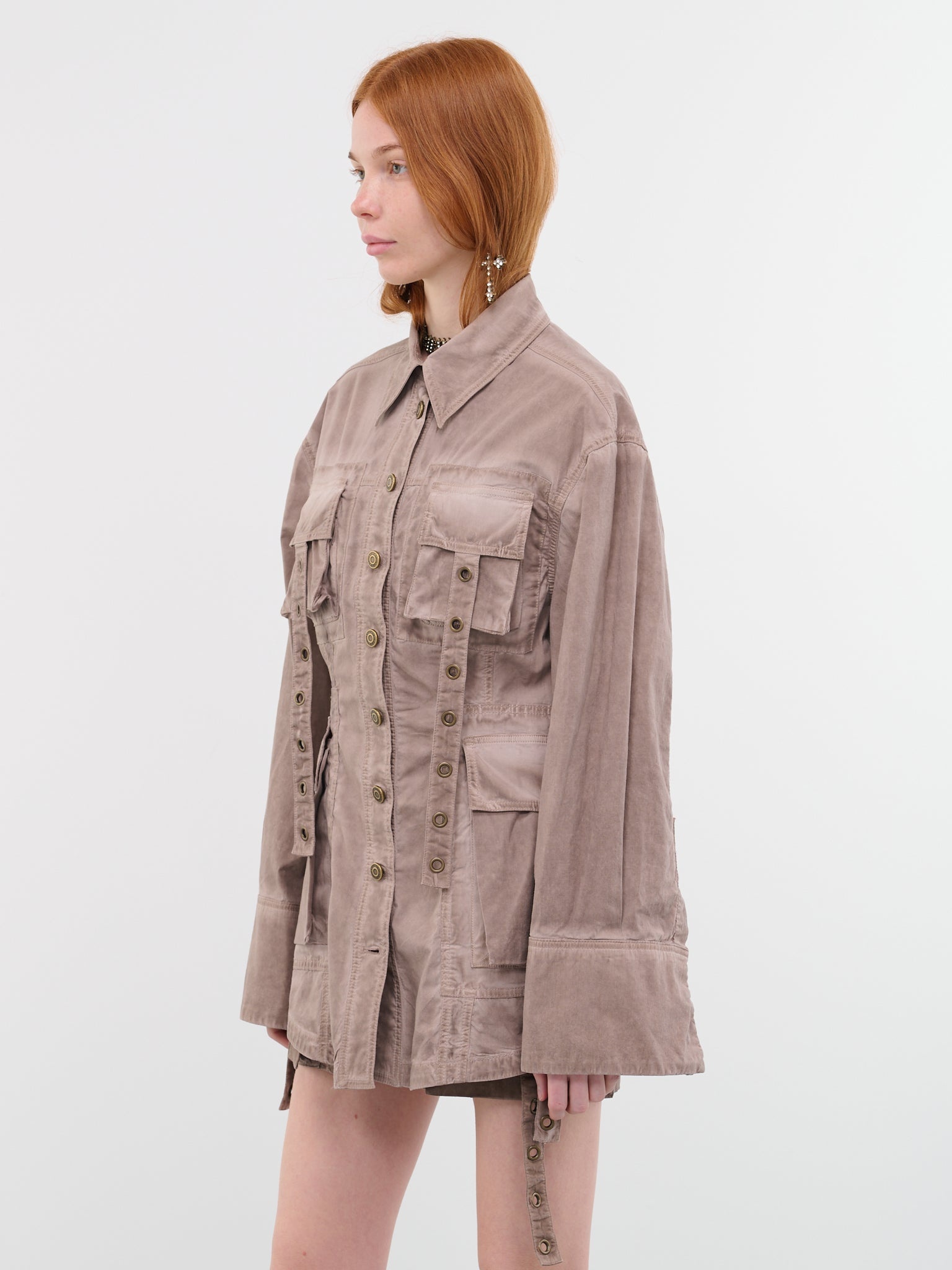 Over-Dyed Shirt Dress - 2