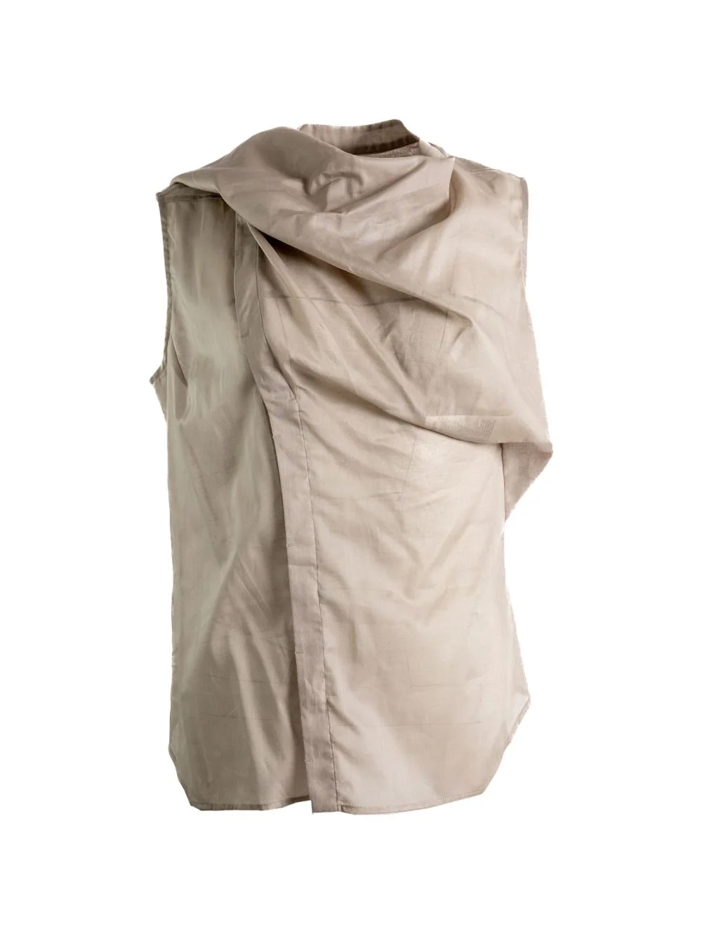 draped sleeveless shirt - 1