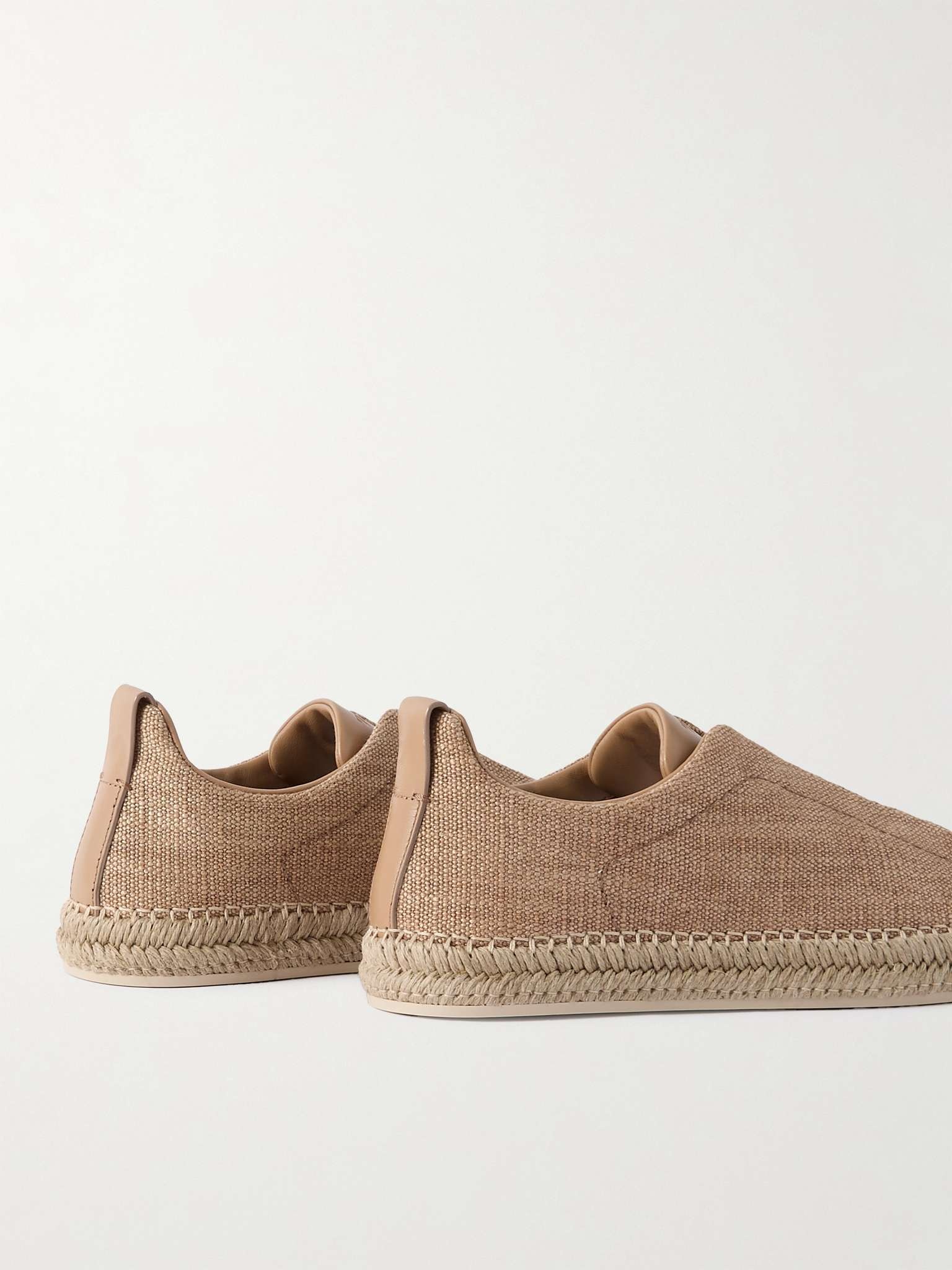 Triple Stitch™ Leather-Trimmed Canvas Slip-On Sneakers - 5