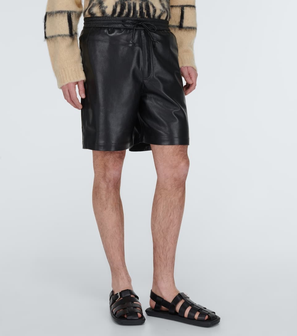 Doxxi faux-leather shorts - 3