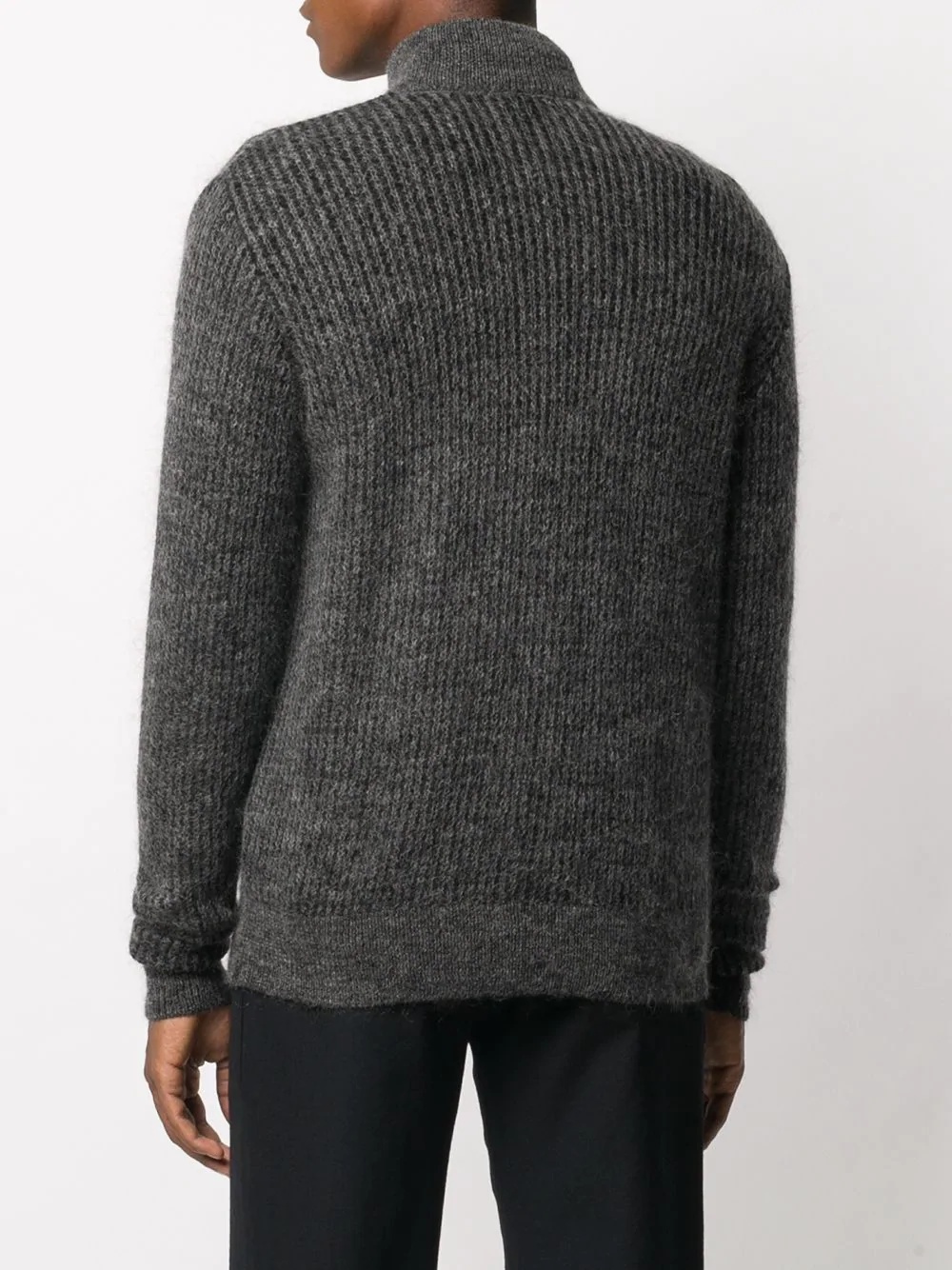 half-zip ribbed sweater - 4