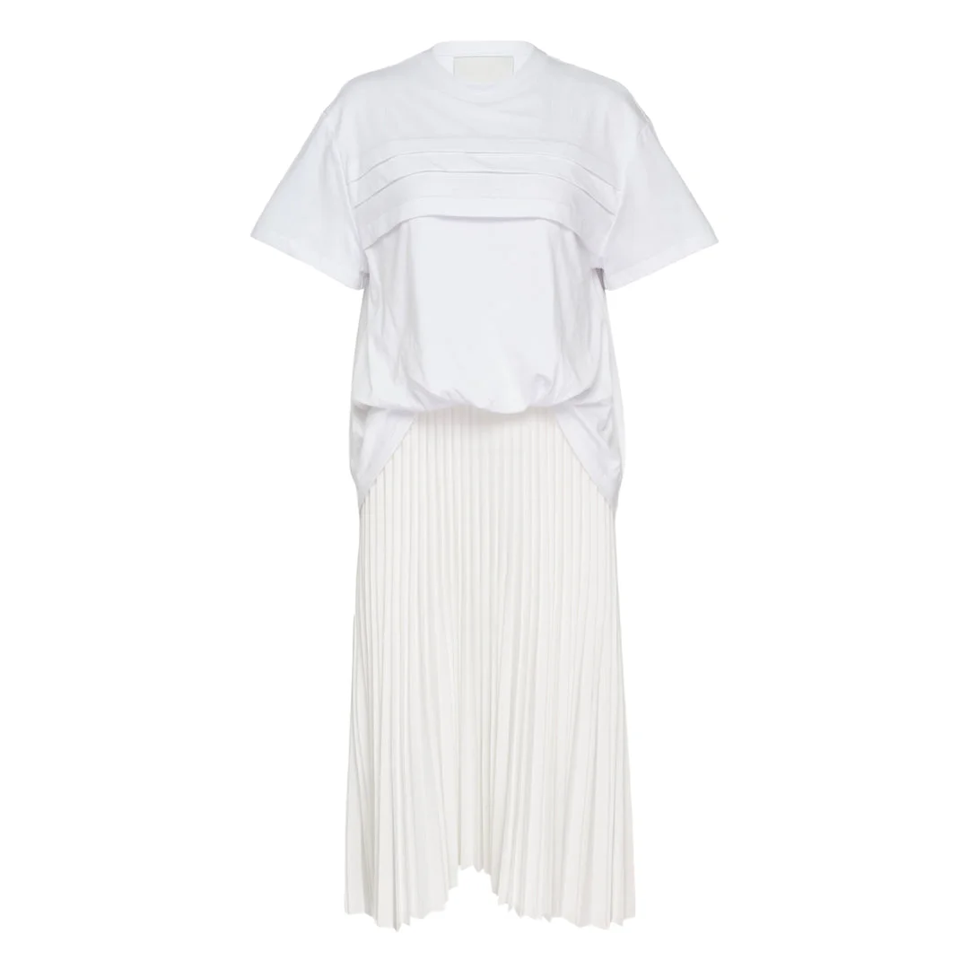 French Tucked T-Shirt Combo Dress - 1