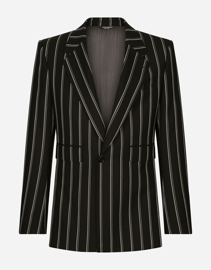 Pinstripe wool Sicilia-fit suit - 1