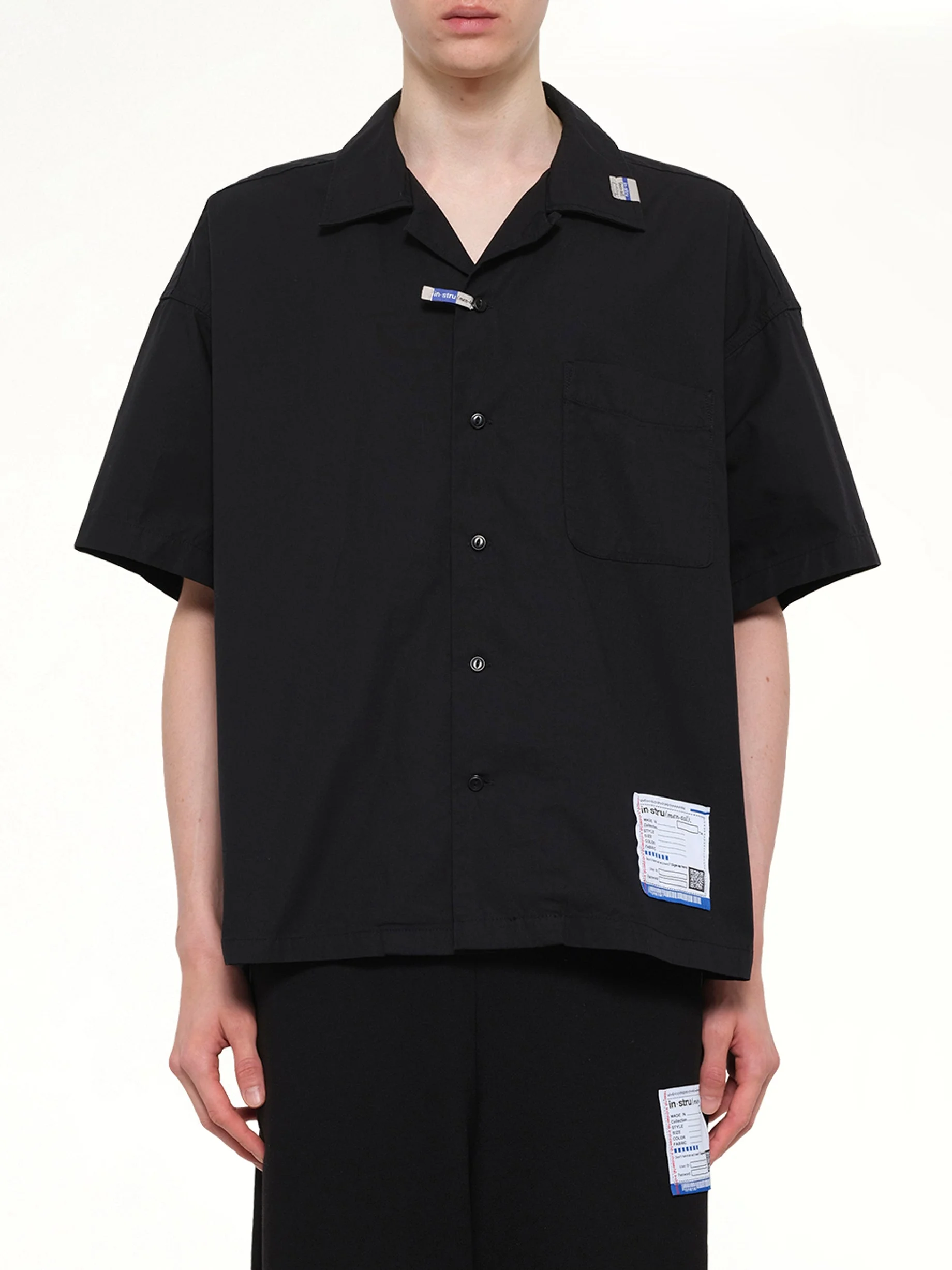 Instrumental High Density OX Shirts in Black - 1