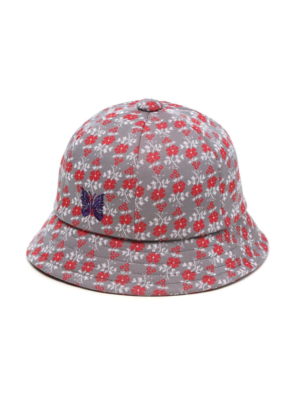 logo-embroidered flower-print bucket hat - 2