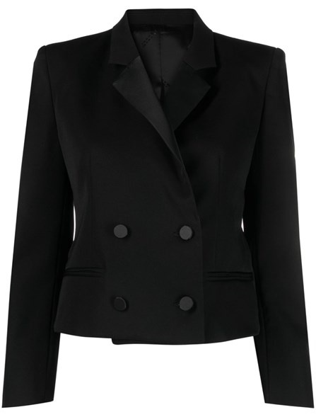 Cropped tuxedo jacket - 1