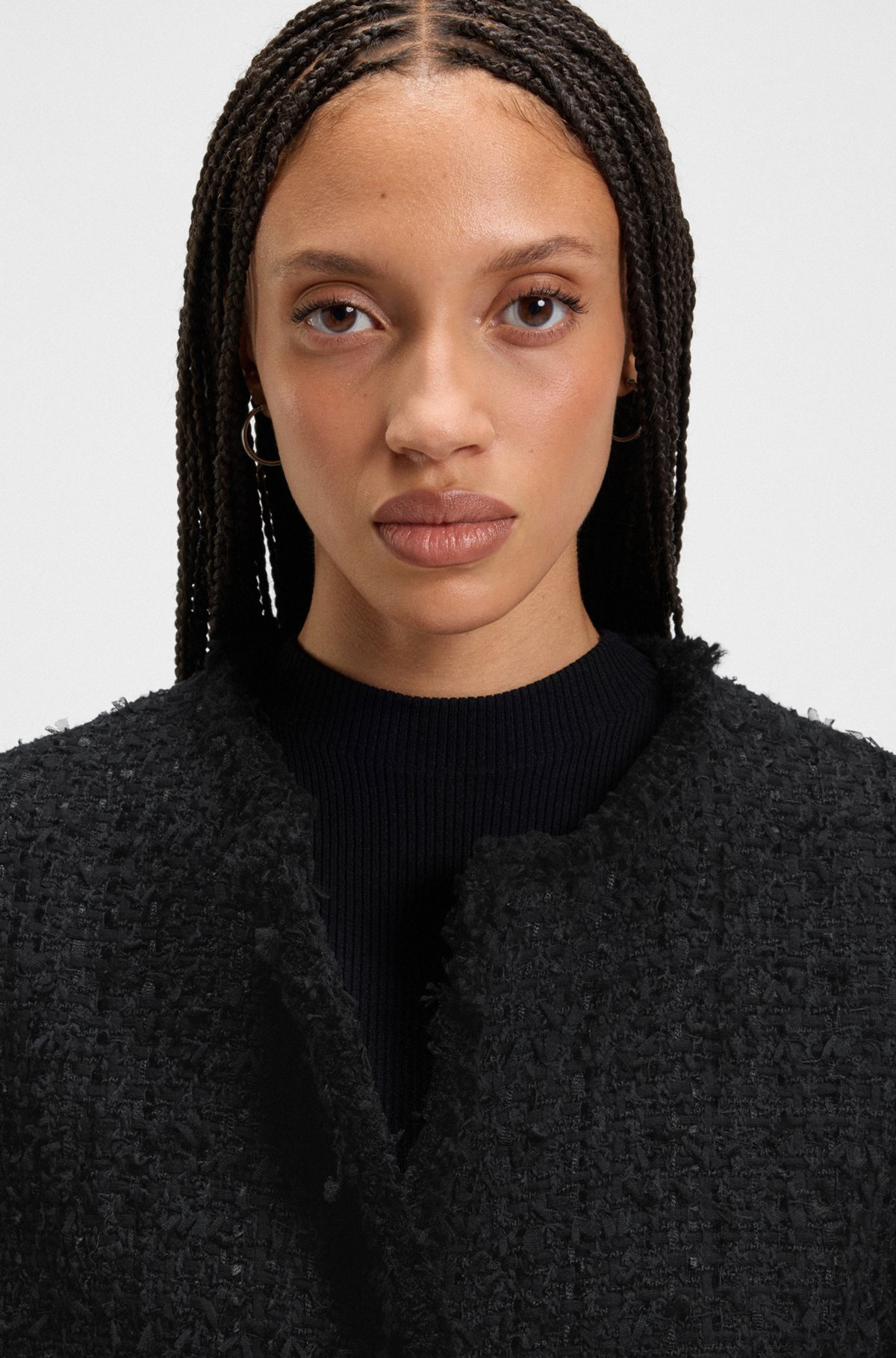 OVERSIZE-FIT BLAZER IN VELVET TWEED - 5