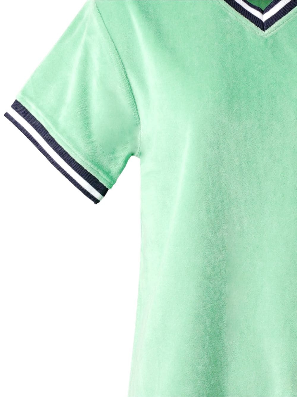 logo-embroidered V-neck cotton T-shirt - 2