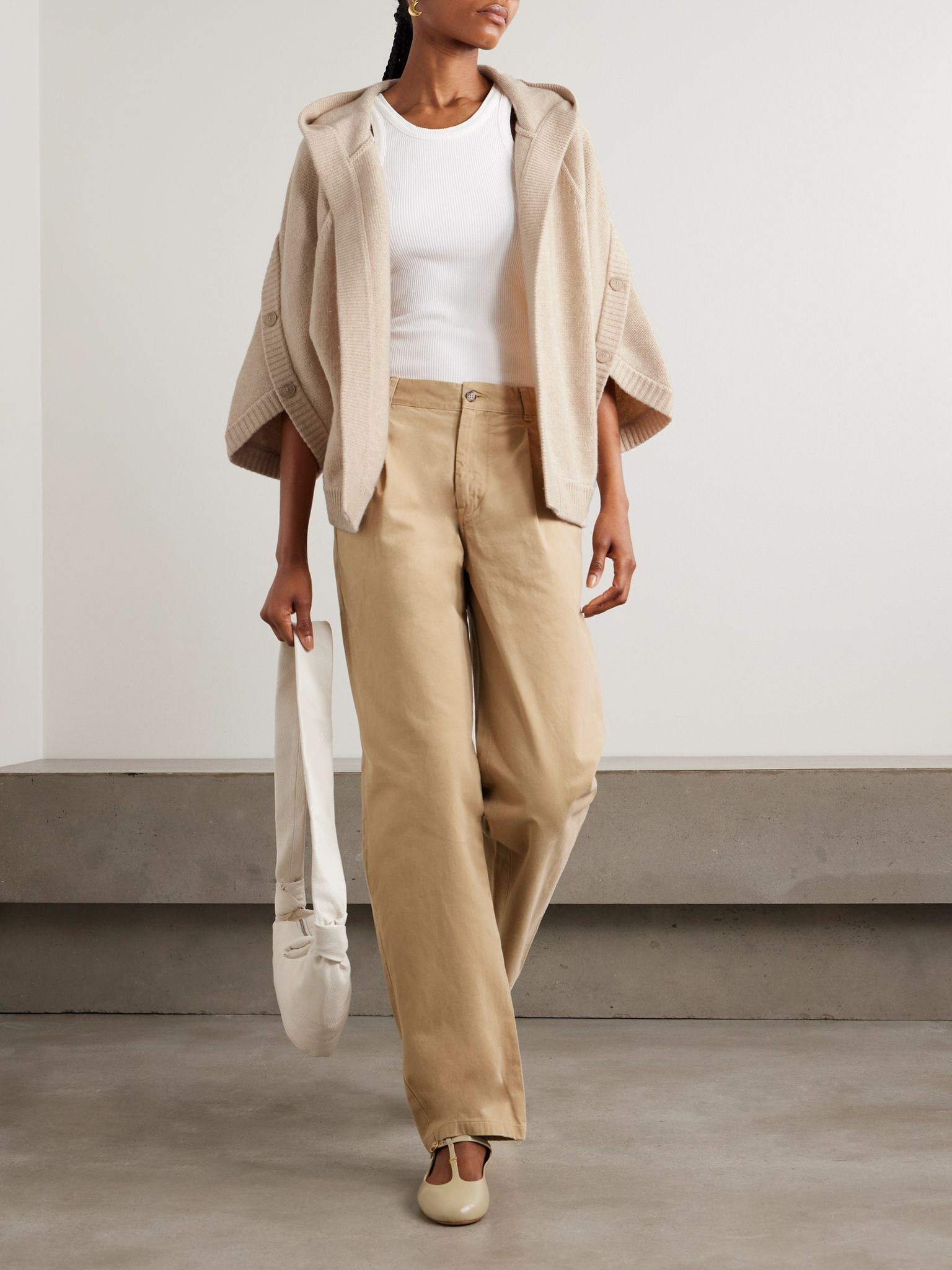 Vals hooded wool and cashmere-blend cardigan Sand - 2