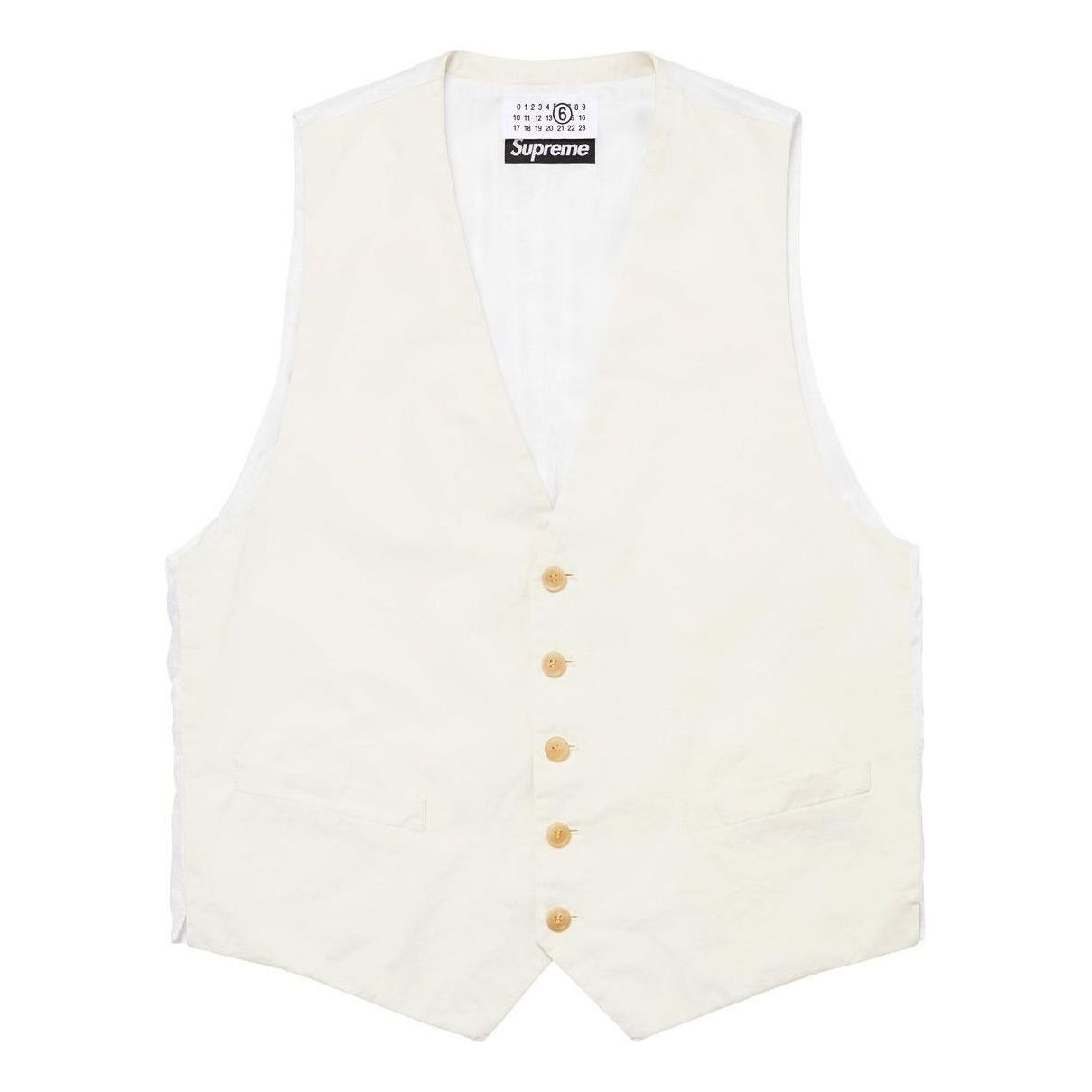 Supreme x MM6 Maison Margiela Wahed Cotton Suit Vest 'White' SUP-SS24-121 - 1