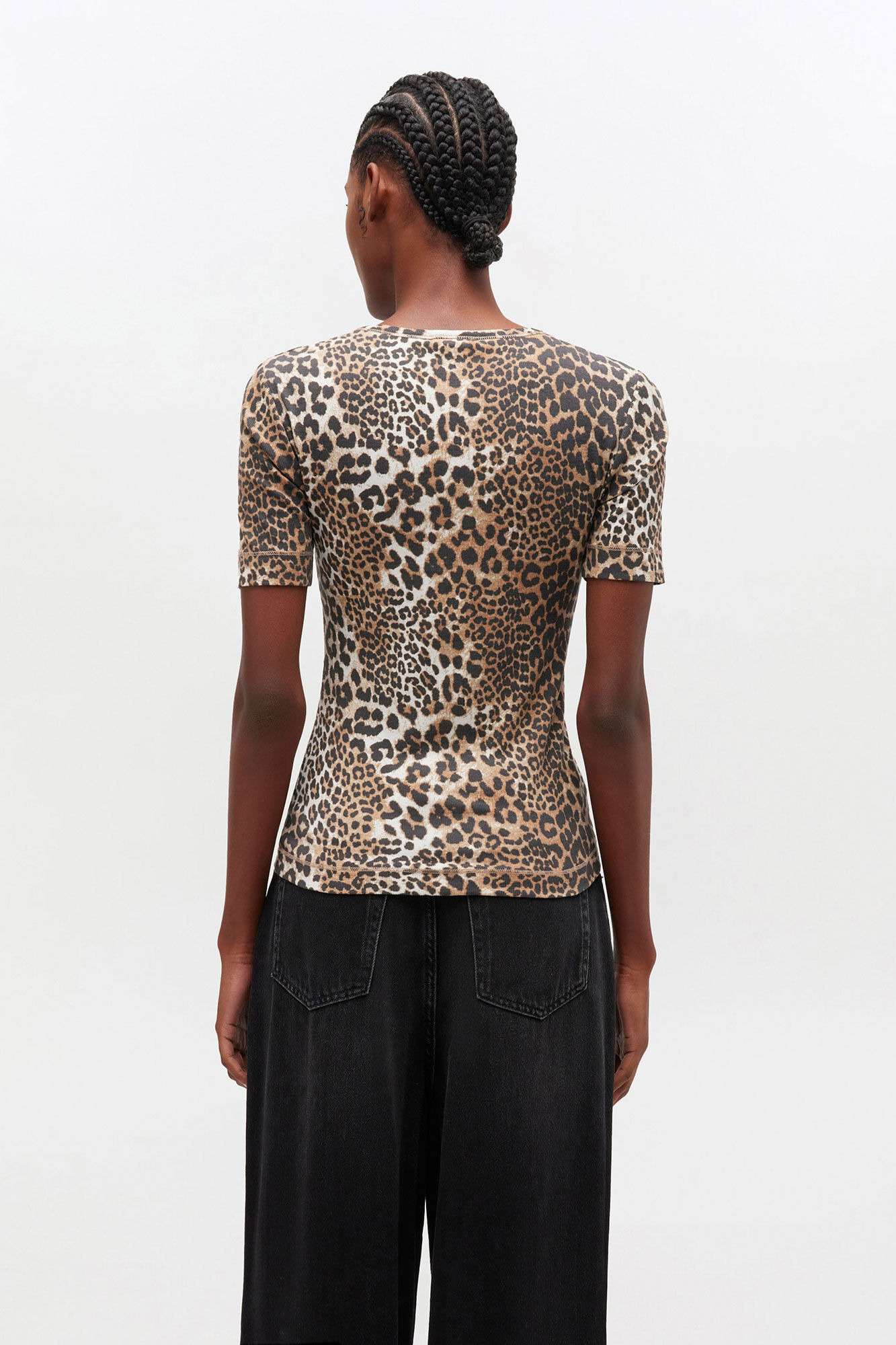 LEOPARD RIB T-SHIRT - 4