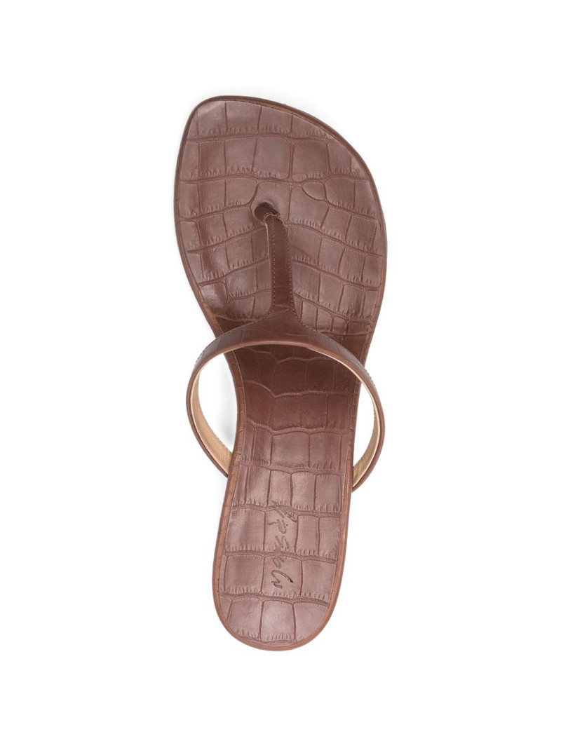 thong crocodile-effect sandals 4