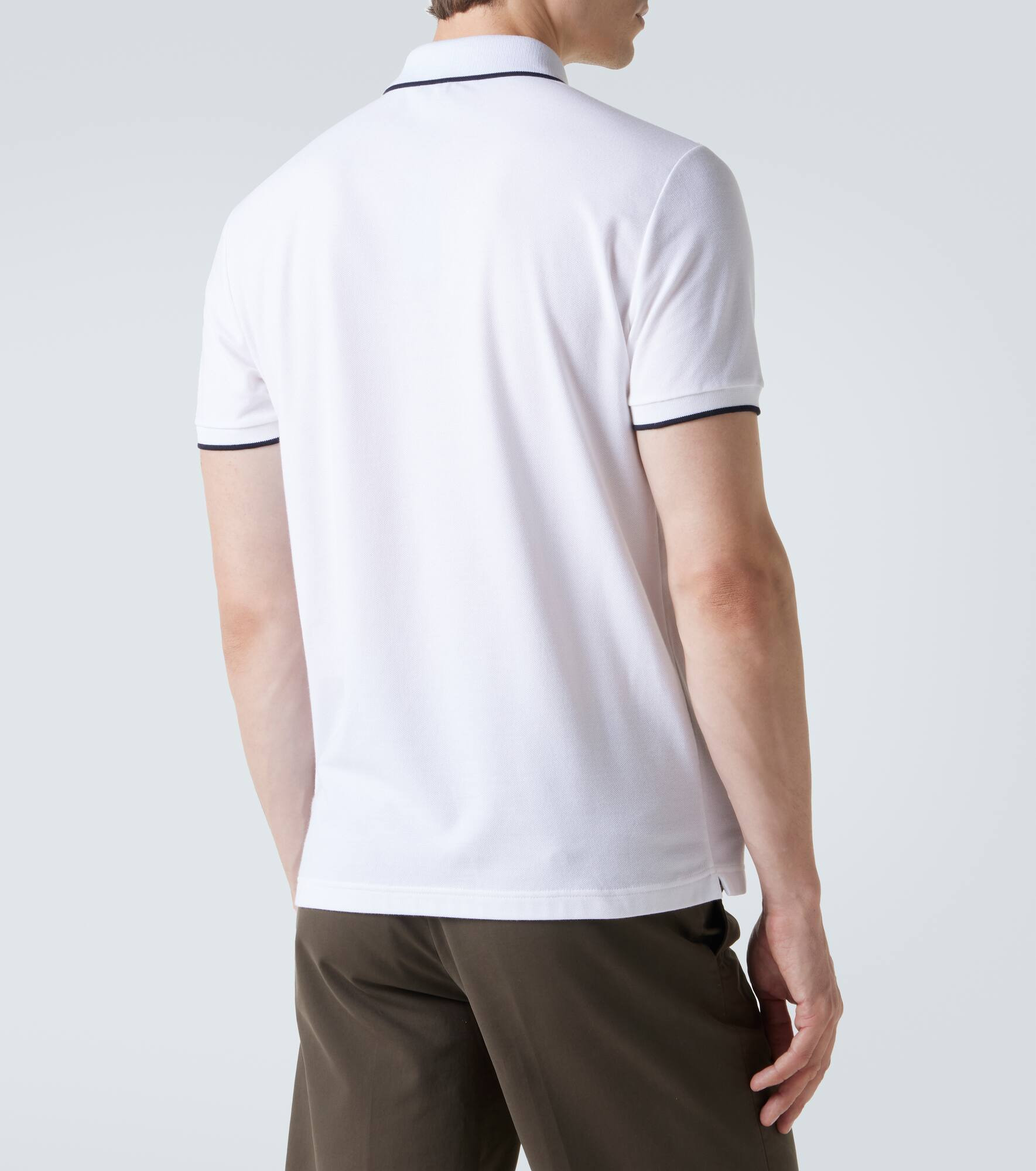 Cotton-blend piqué polo shirt - 4
