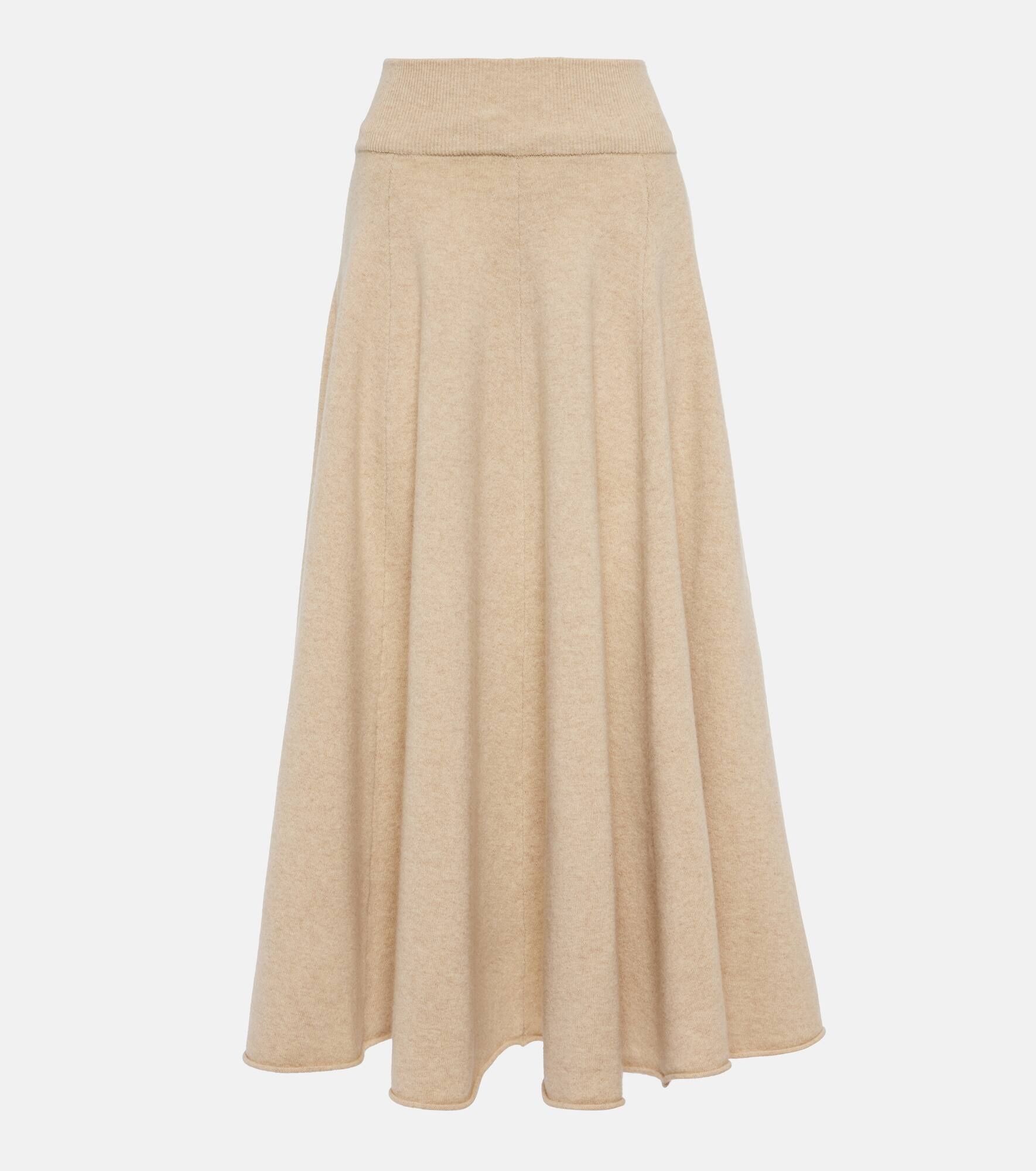 N°313 Twirl cashmere-blend midi skirt - 1