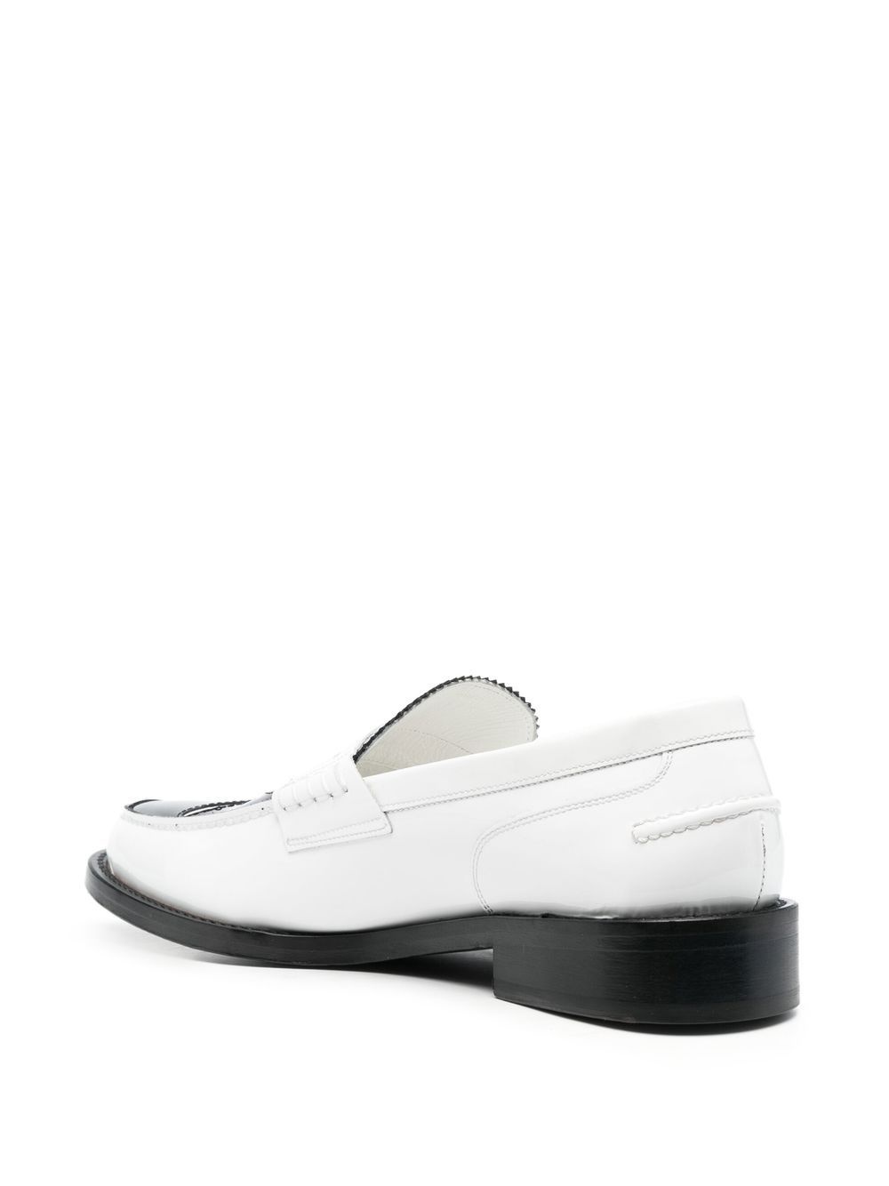 Slashed leather loafers - 3