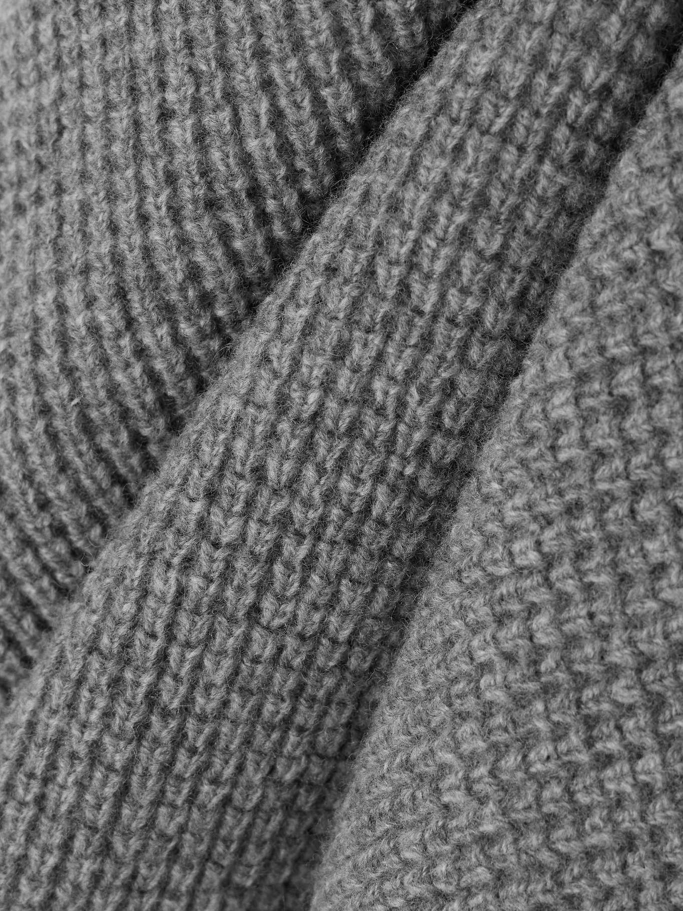 Hooded pointelle and waffle-knit stretch-wool sweater - 5