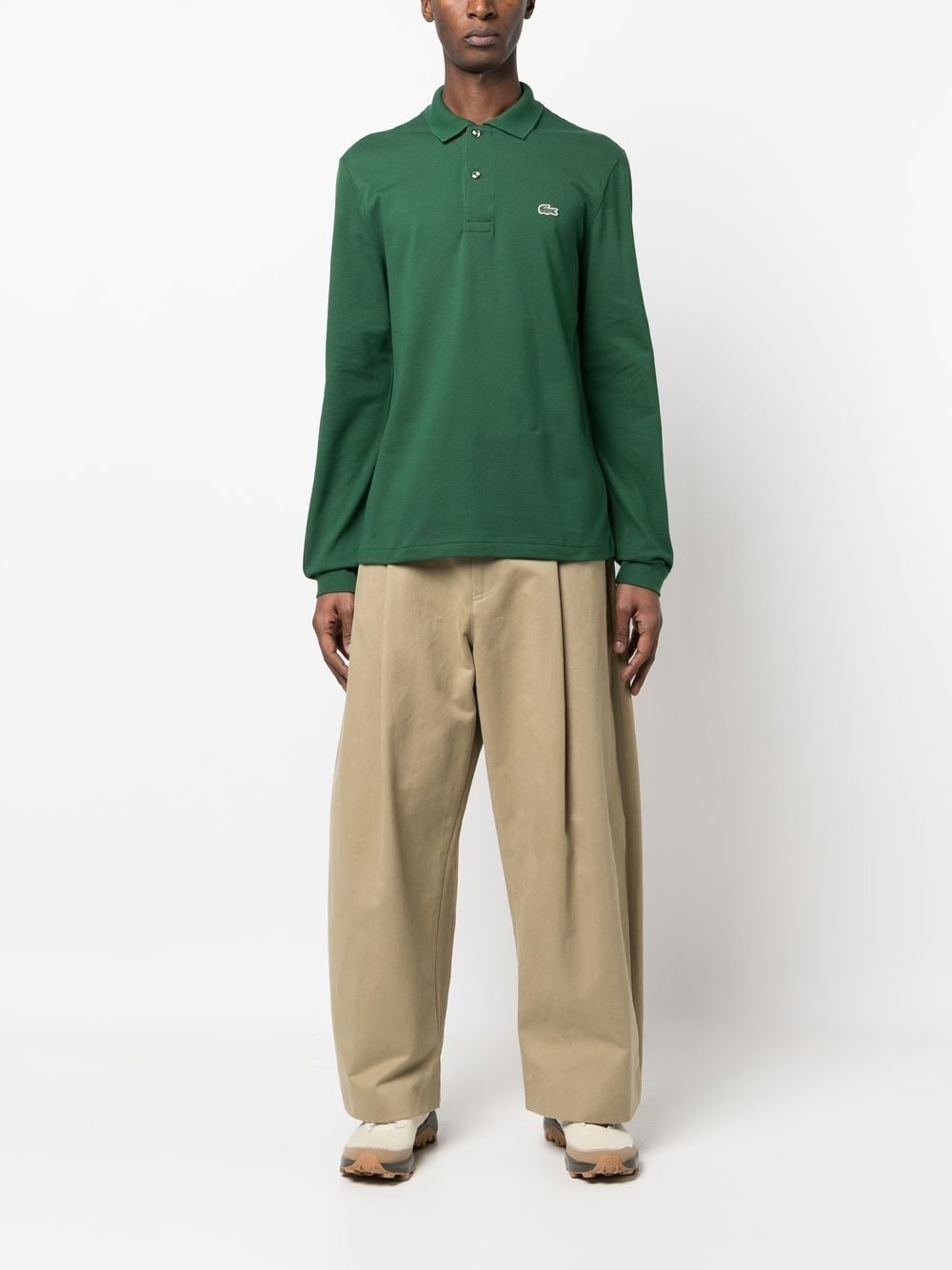 logo-patch cotton polo shirt - 2