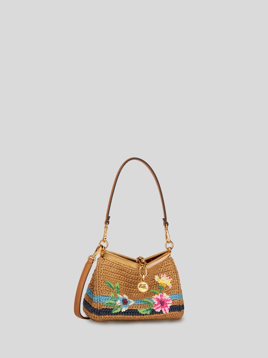 MINI RAFFIA CROSSBODY BAG WITH EMBROIDERY - 5