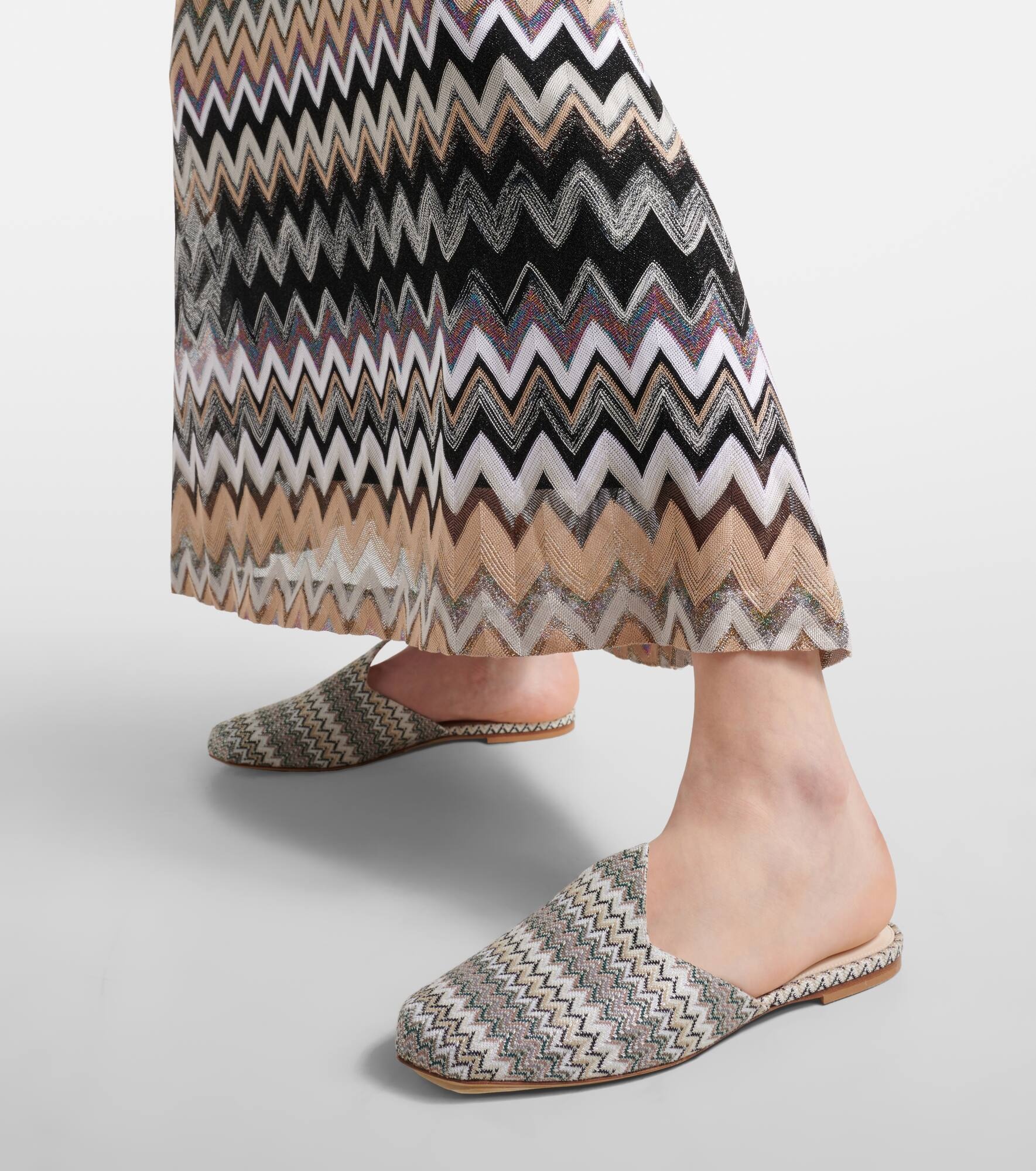 Zig Zag canvas mules - 4