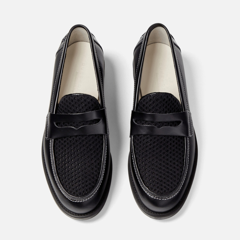 DUKE + DEXTER Wilde Black Rattan Penny Loafer - Men's outlook