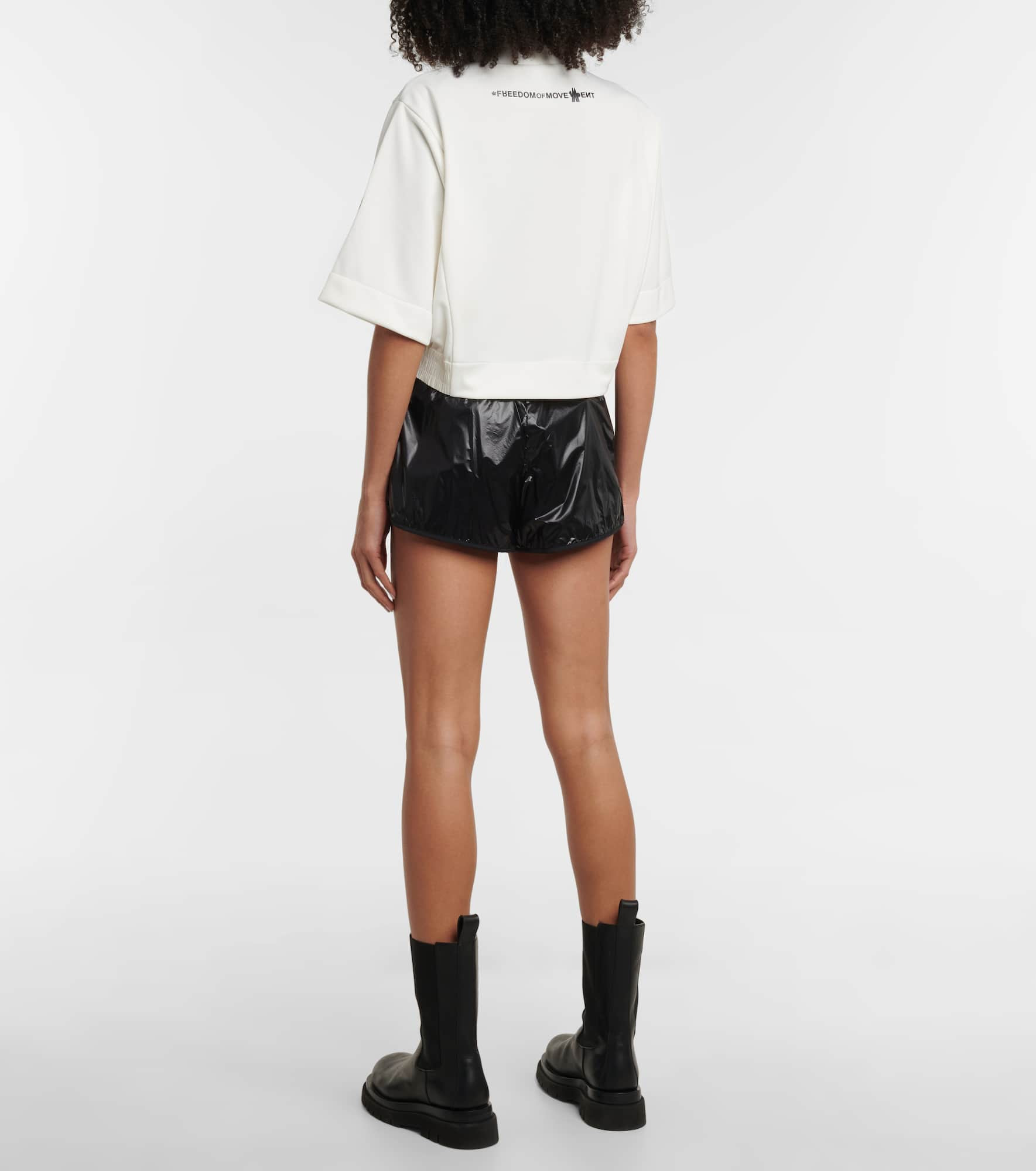 Printed cropped T-shirt - 3