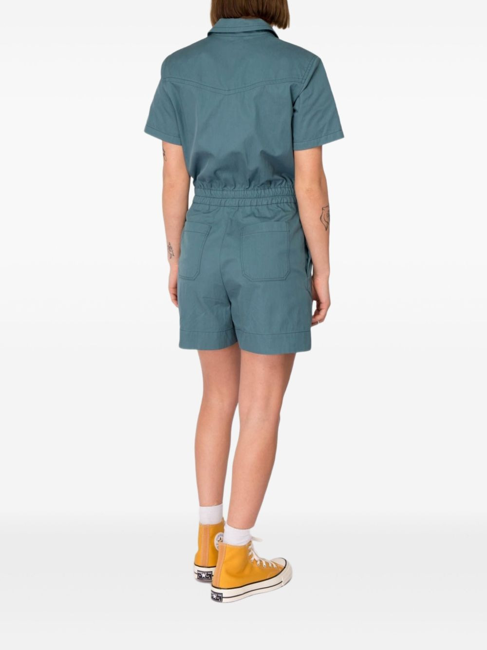 short-sleeve zip playsuit - 4