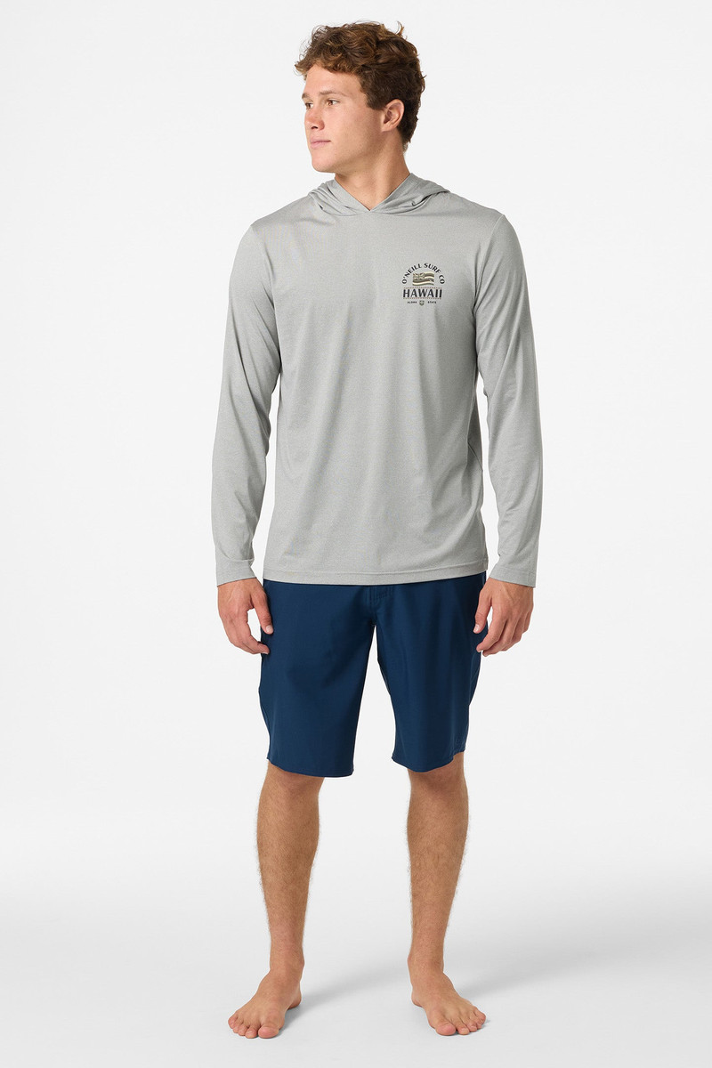 TRVLR UPF Hooded Hawaii Flag Long Sleeve Shirt 4