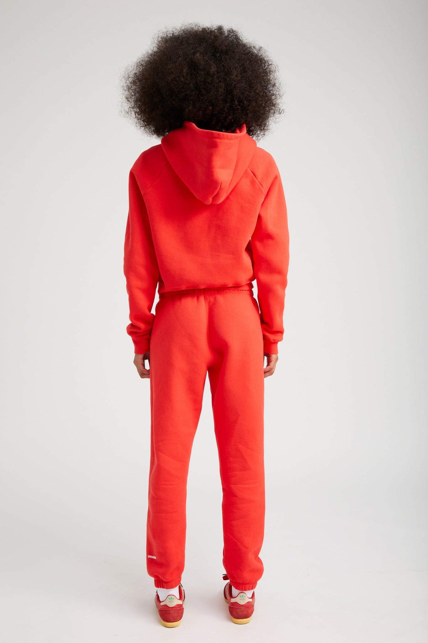 RED COTTON MINI LOGO SWEATPANTS - 4