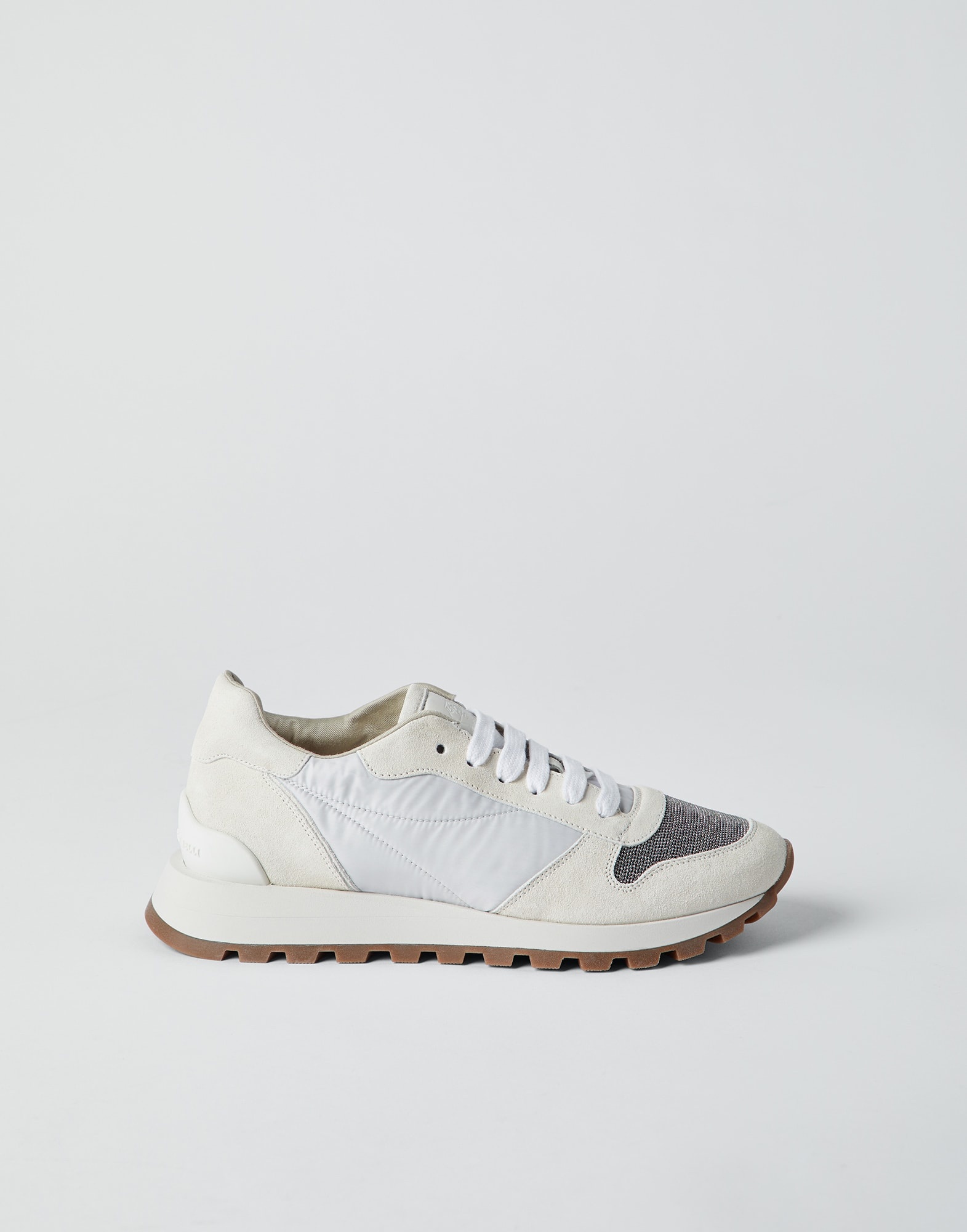 Suede and techno fabric runners with precious toe - 5