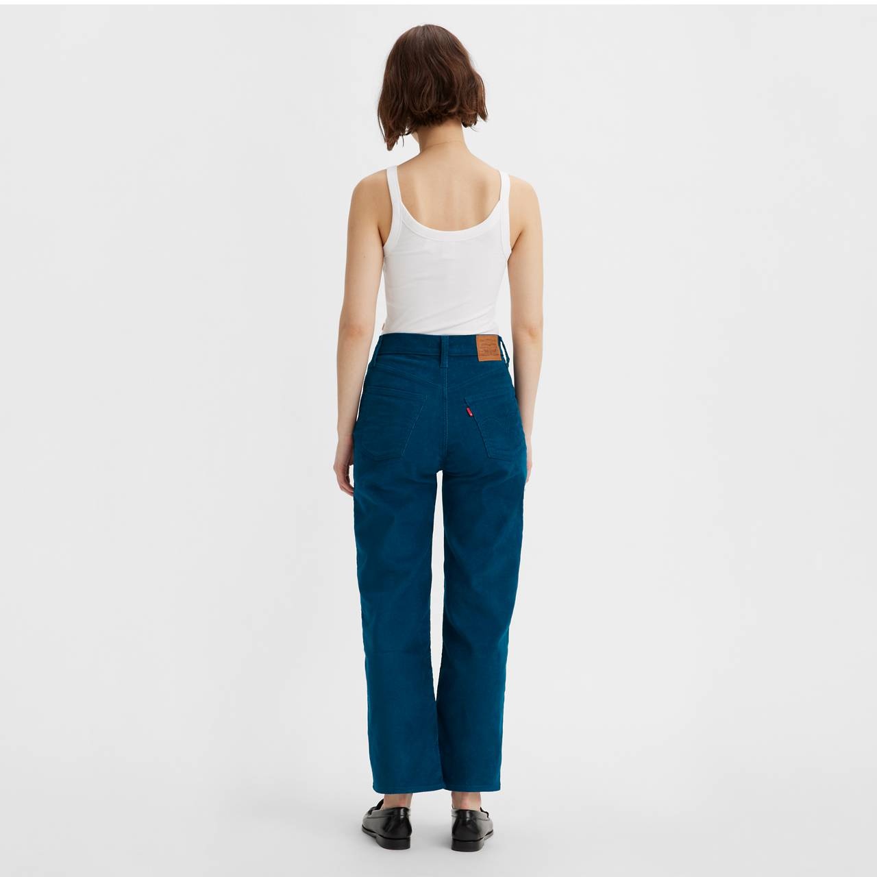 RIBCAGE STRAIGHT ANKLE CORDUROY WOMEN'S PANTS - 4