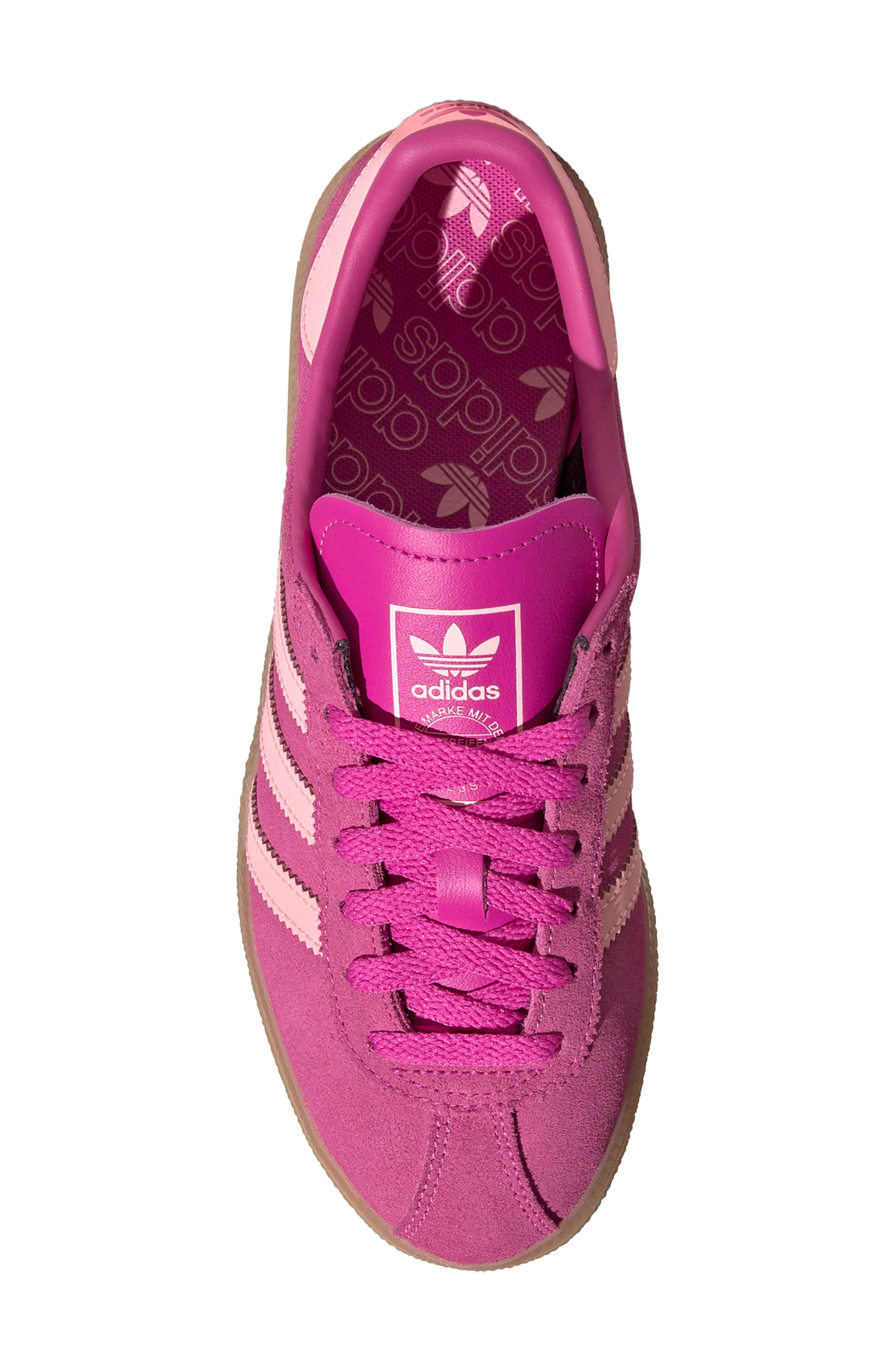 adidas München Sneaker in Semi Lucid Fuchsia/Pink/Gum at Nordstrom - 4