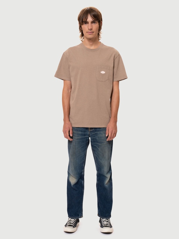 Leffe Pocket Tee Melange Brown - 2
