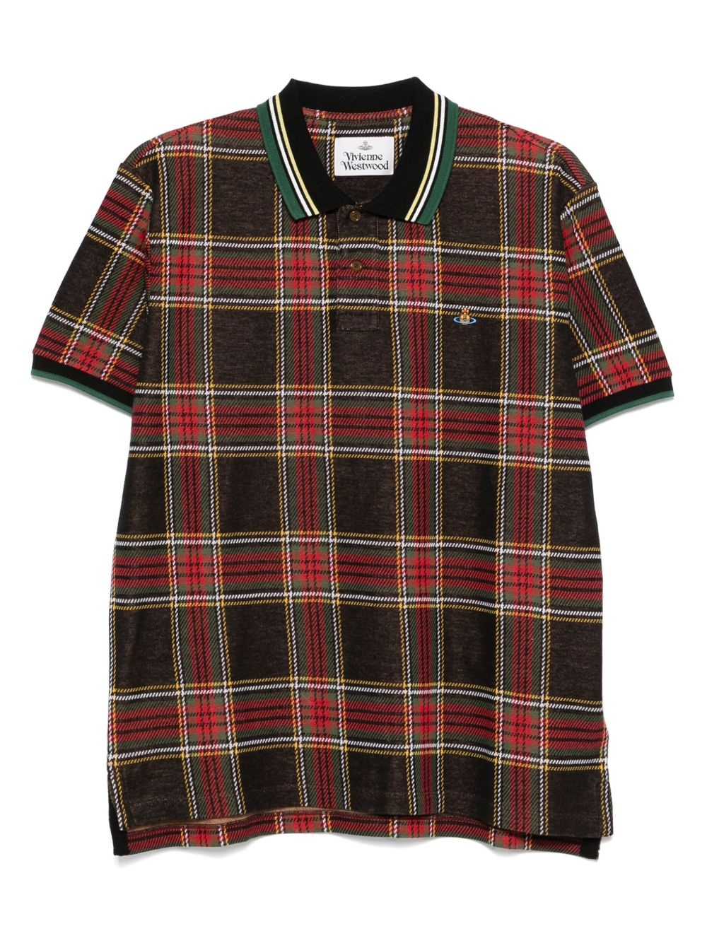 checked polo shirt - 1
