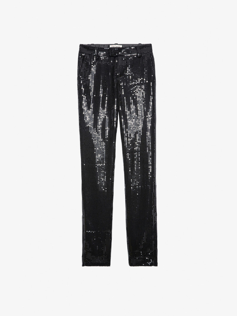 Prune Sequin Pants 1