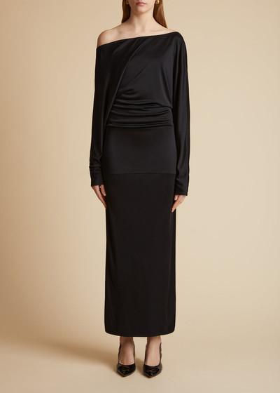 KHAITE The Junet Dress in Black outlook