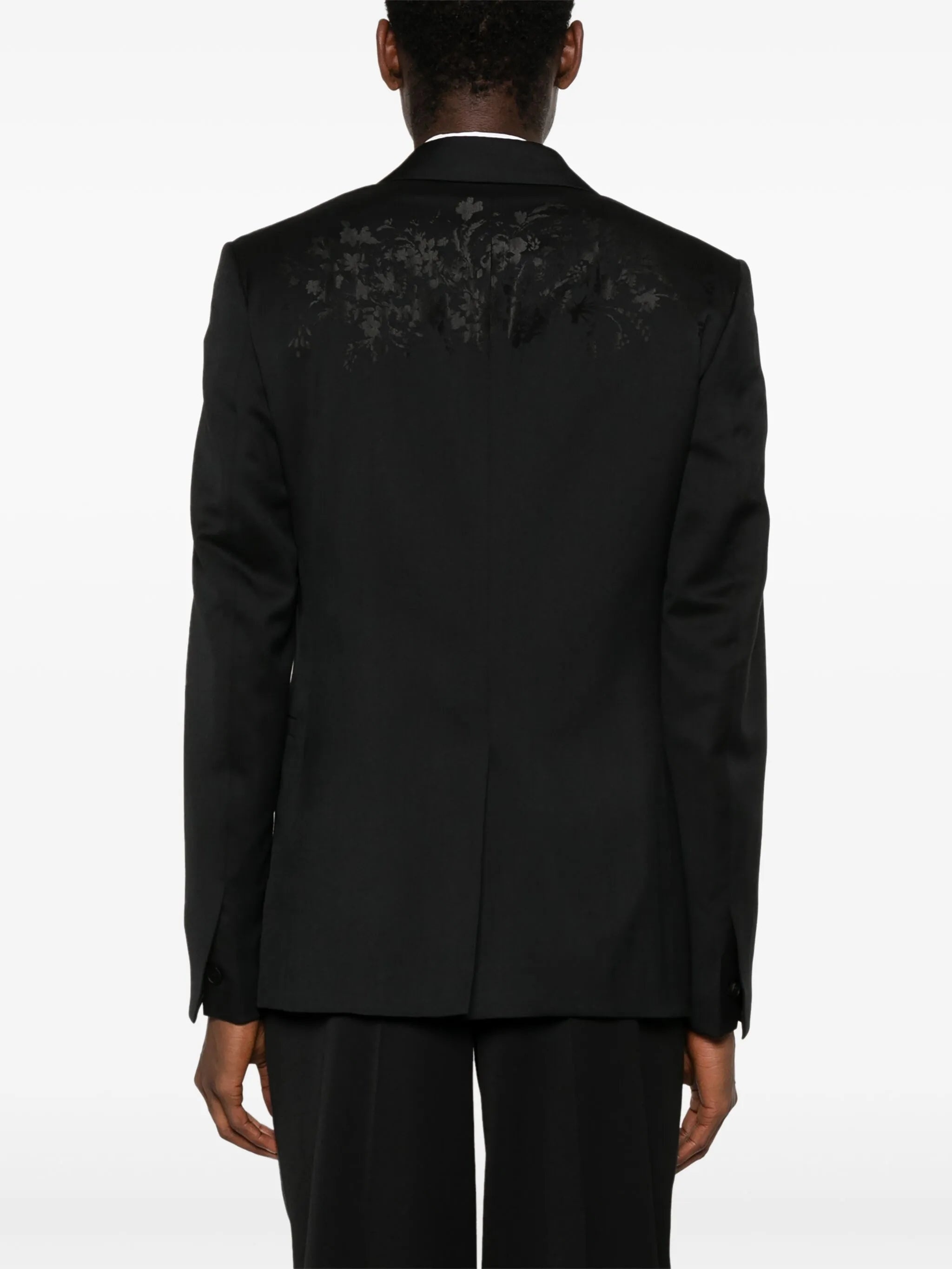 Floral-jacquard Single-breasted Blazer - 4