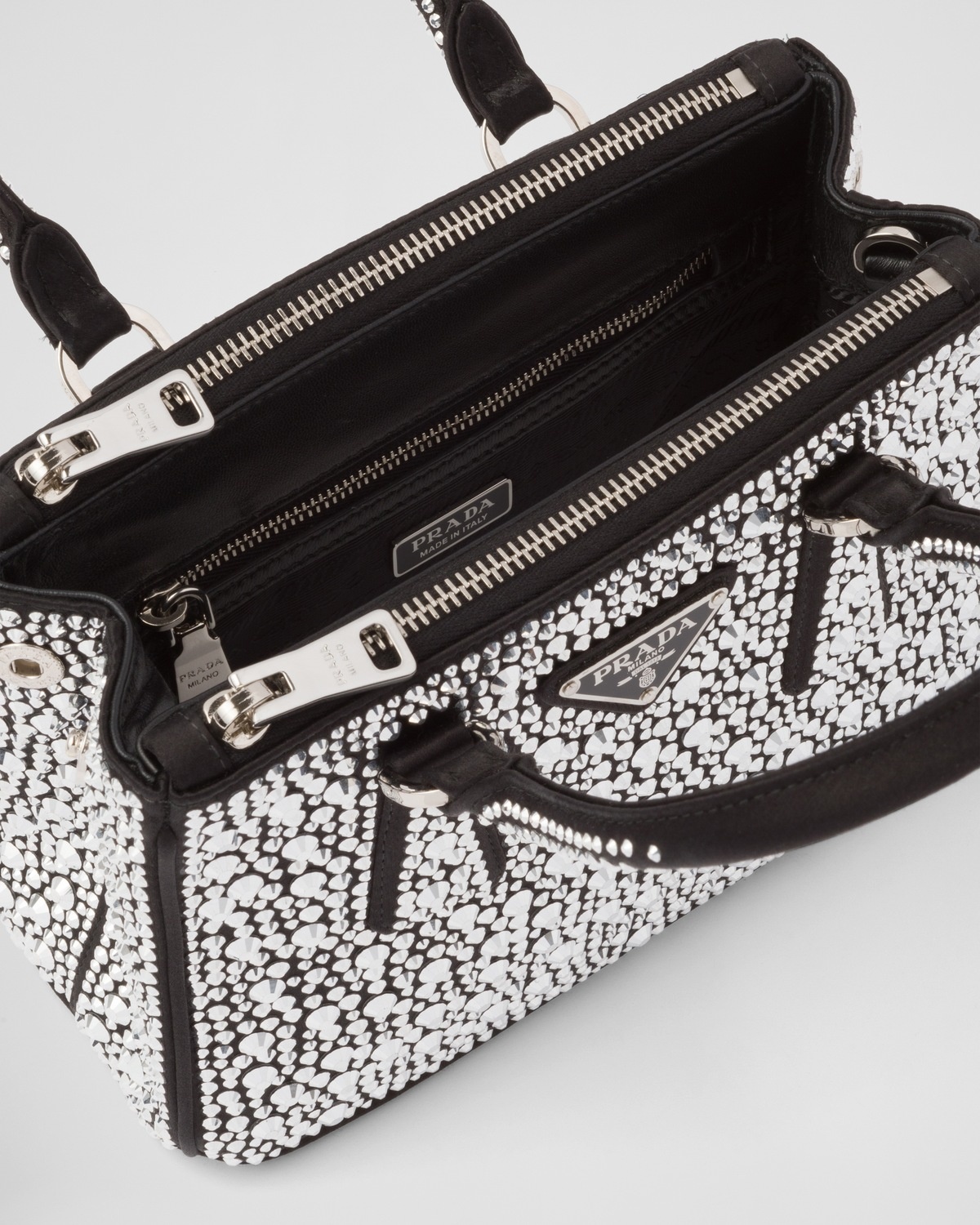 Prada Galleria satin mini-bag with crystals - 5