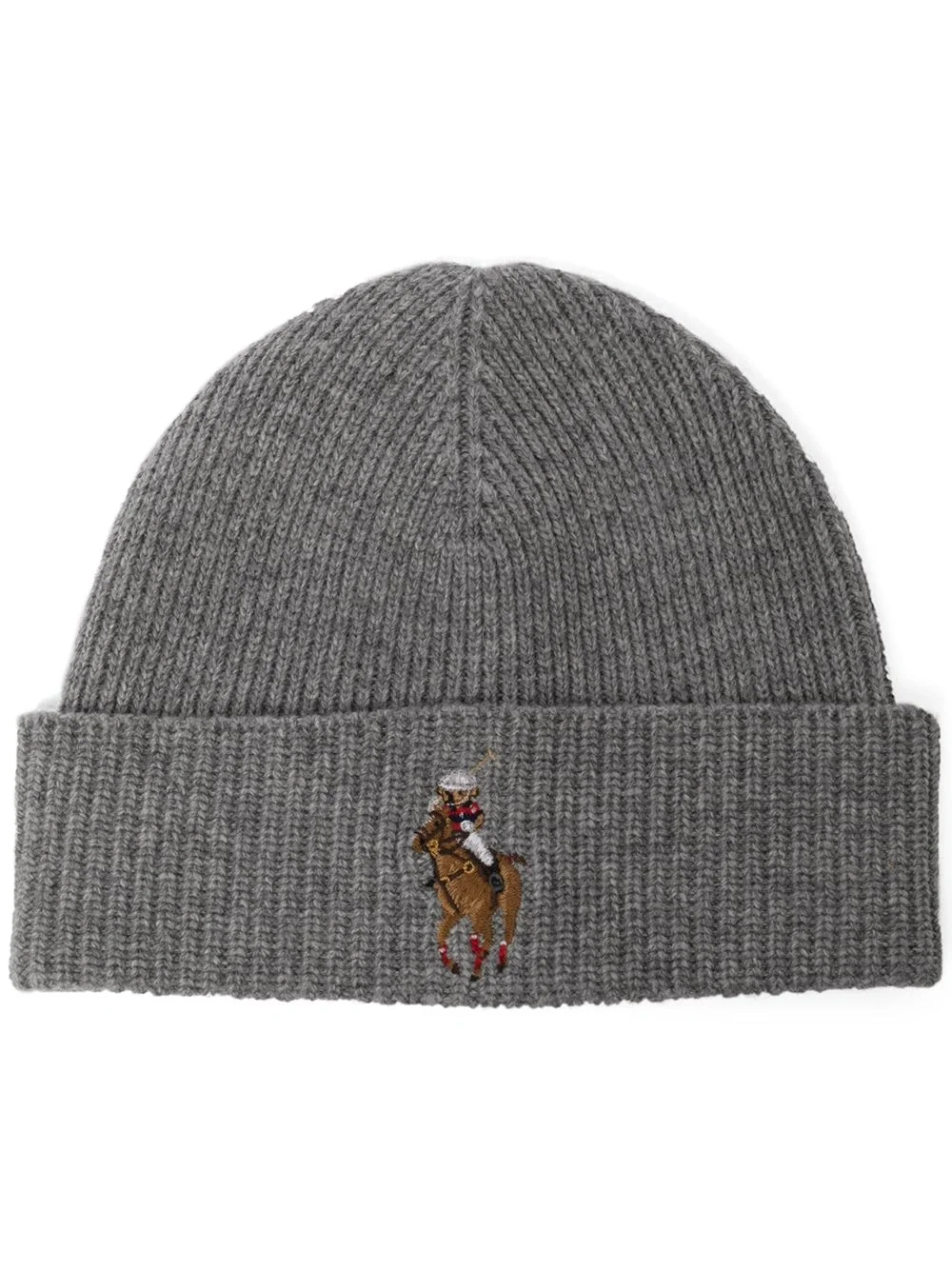 embroidered rib-knit beanie - 1