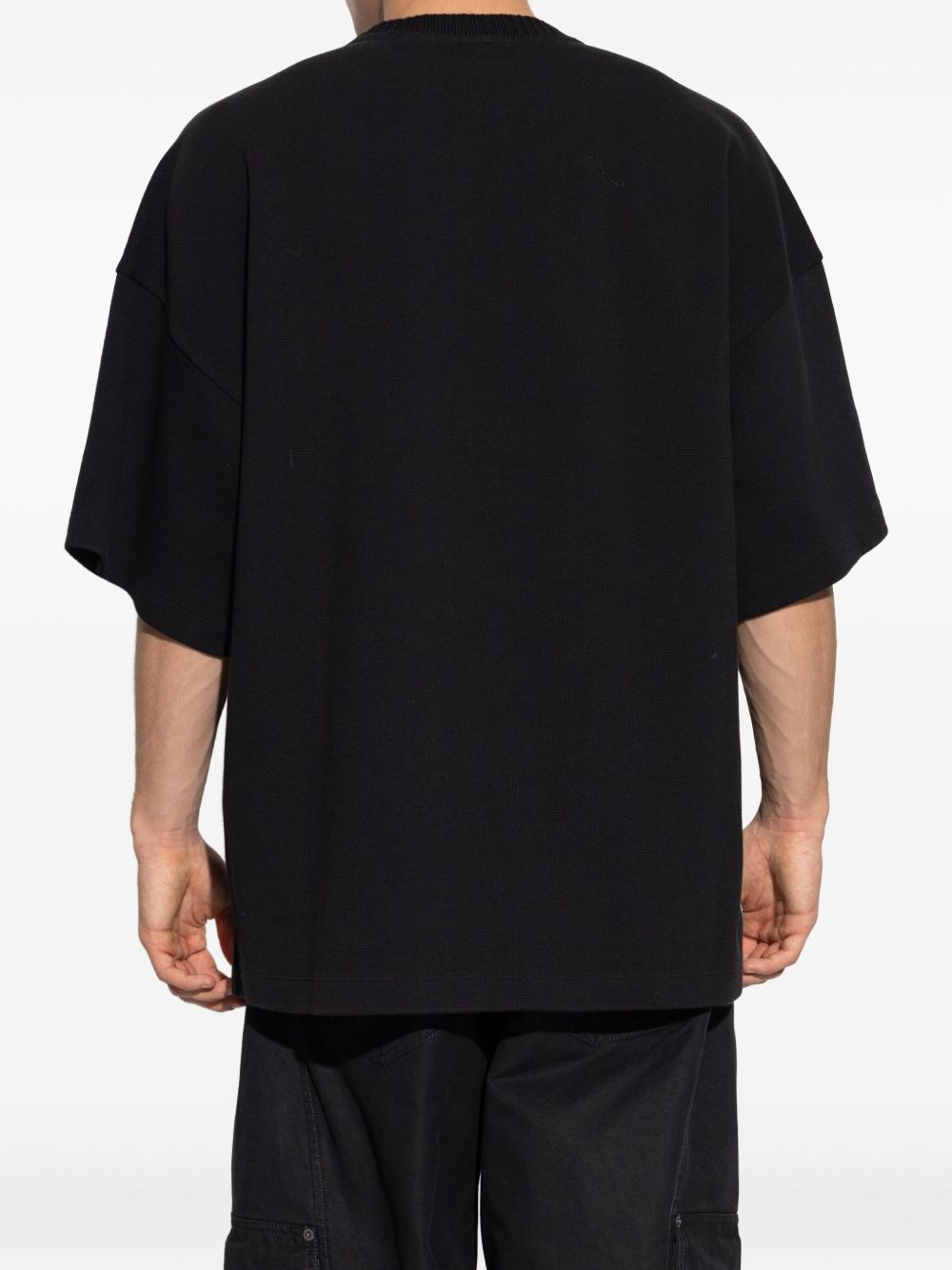 embroidered-badge cotton T-shirt - 4