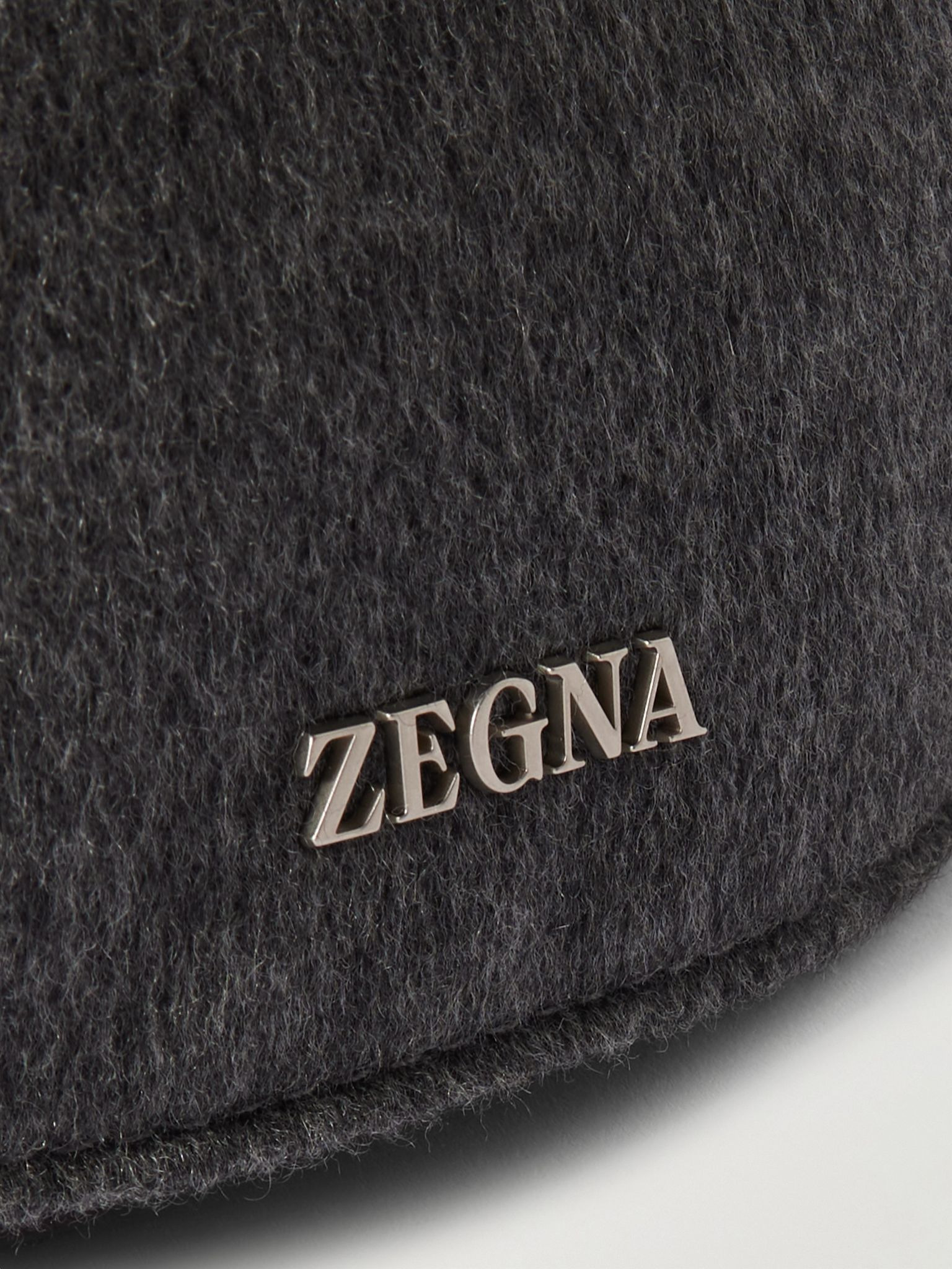 Logo-Appliquéd Oasi Cashmere Baseball Cap Charcoal - 4