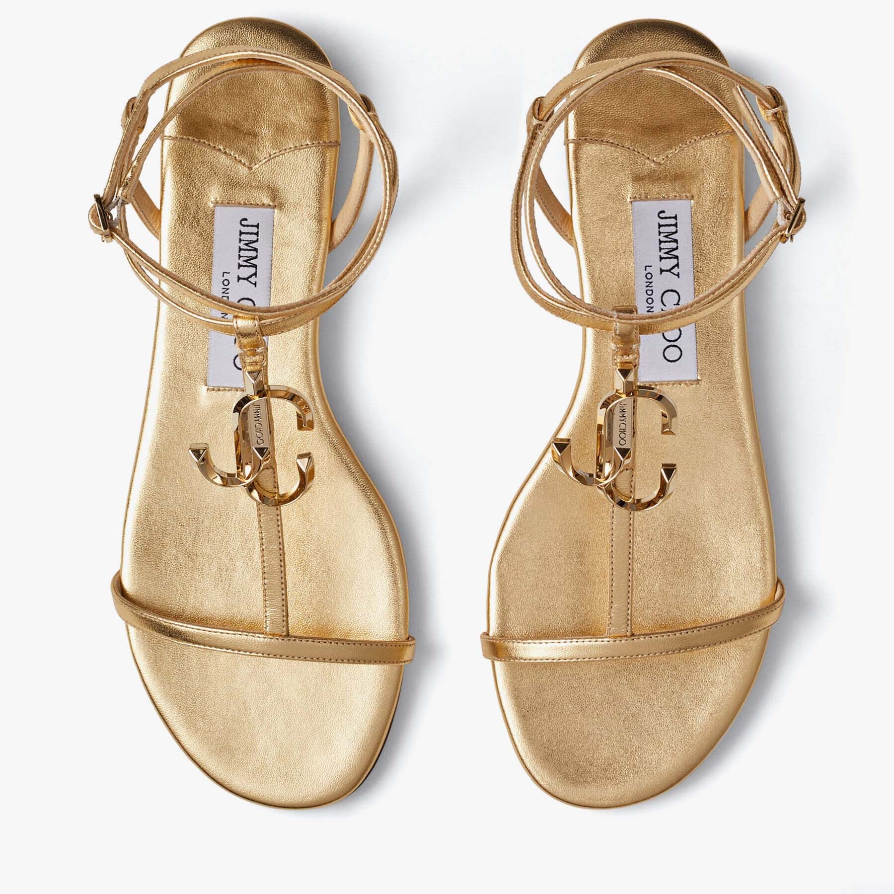 Alodie Flat
Metallic Gold Nappa Leather Flat Sandals - 5