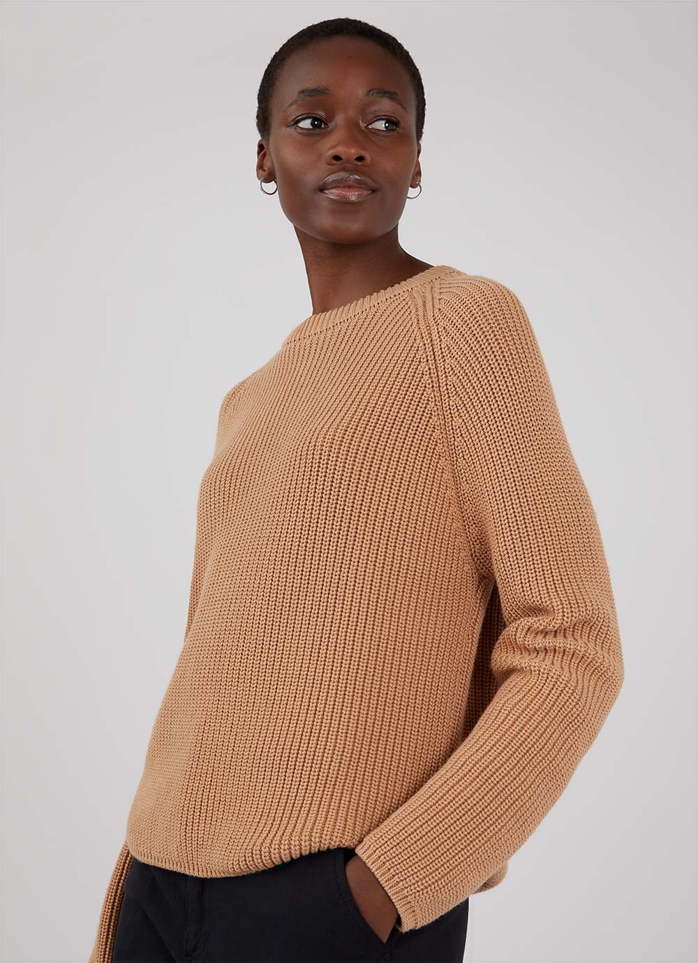 Cotton Boxy Crew Neck Jumper - 4