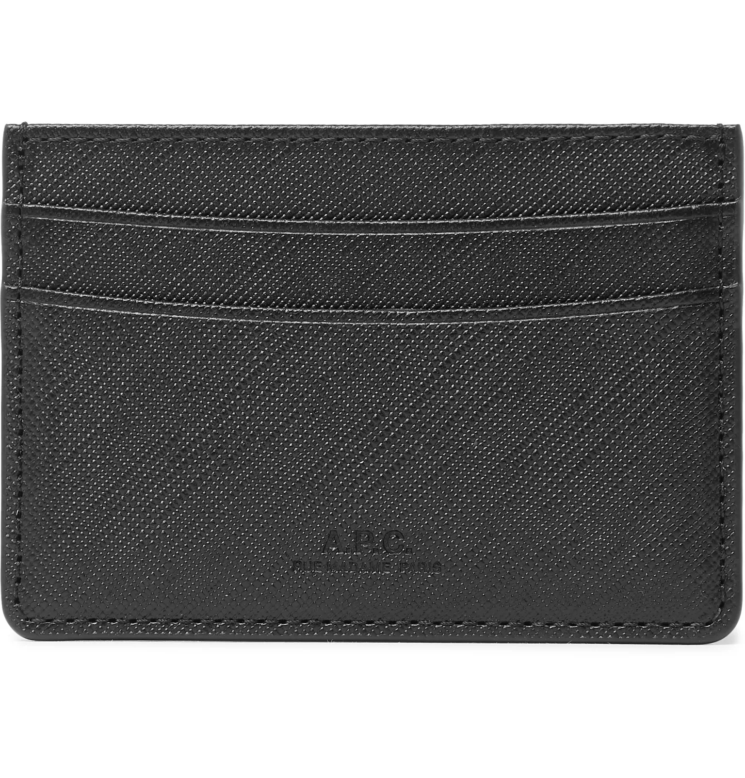 Andre Cross-Grain Leather Cardholder - 1