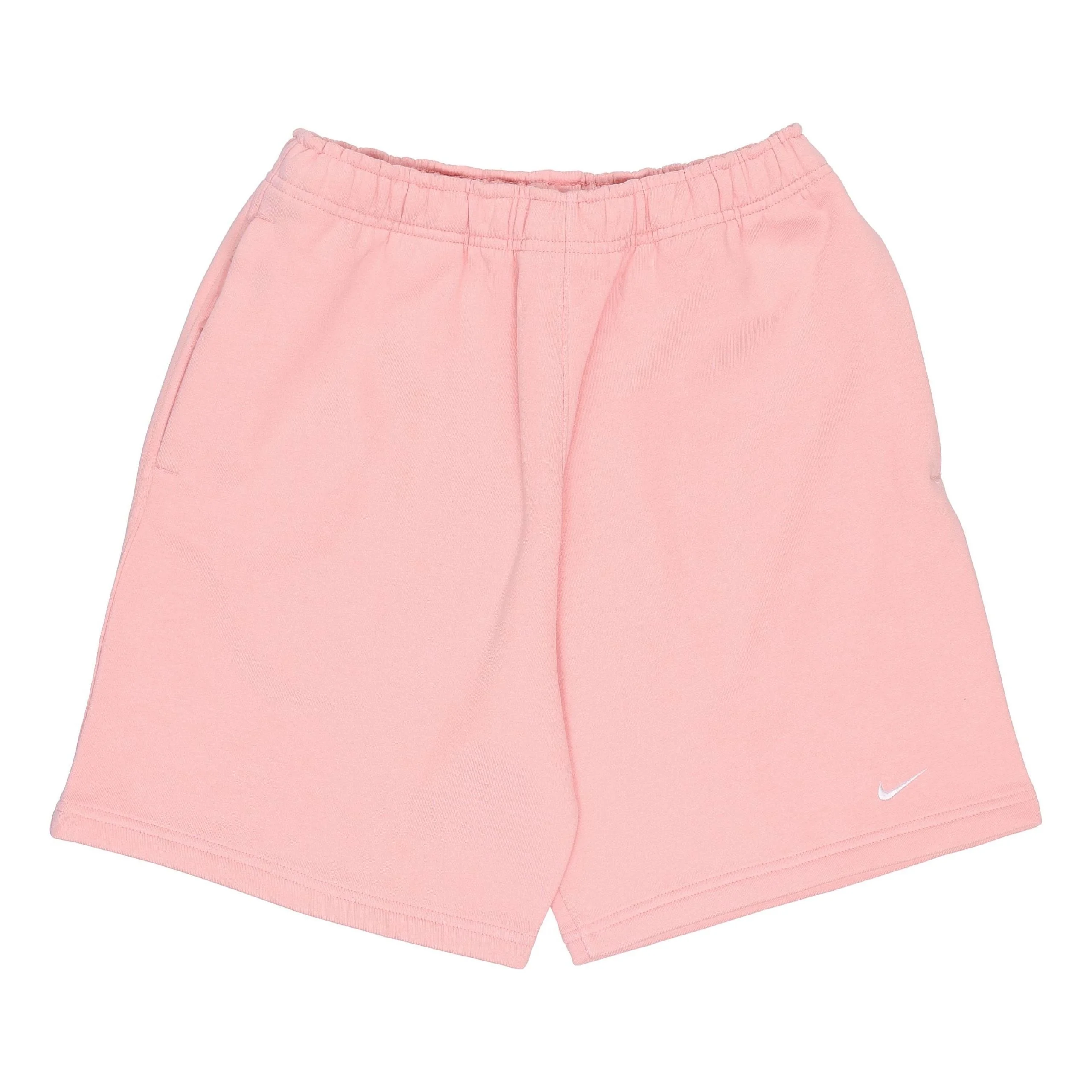 Nike Solo Swoosh Solid Color Casual Sports Straight Shorts Pink DV3056-697 - 1