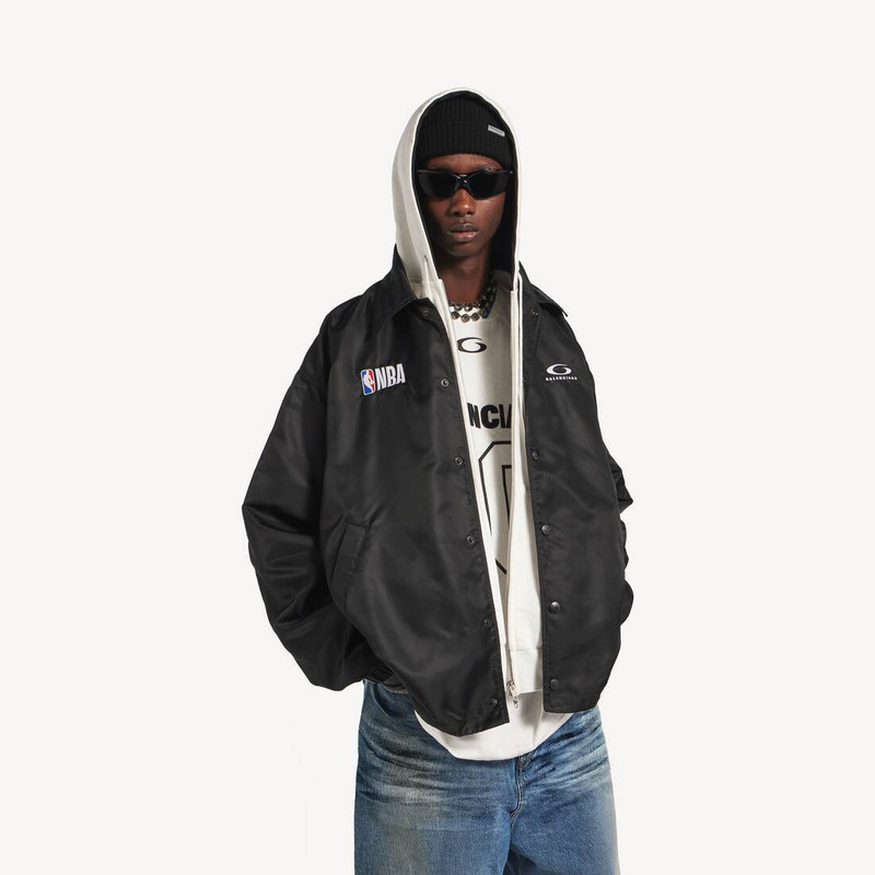 Men's Balenciaga | Nba Collaboration Coach Jacket in Black 5
